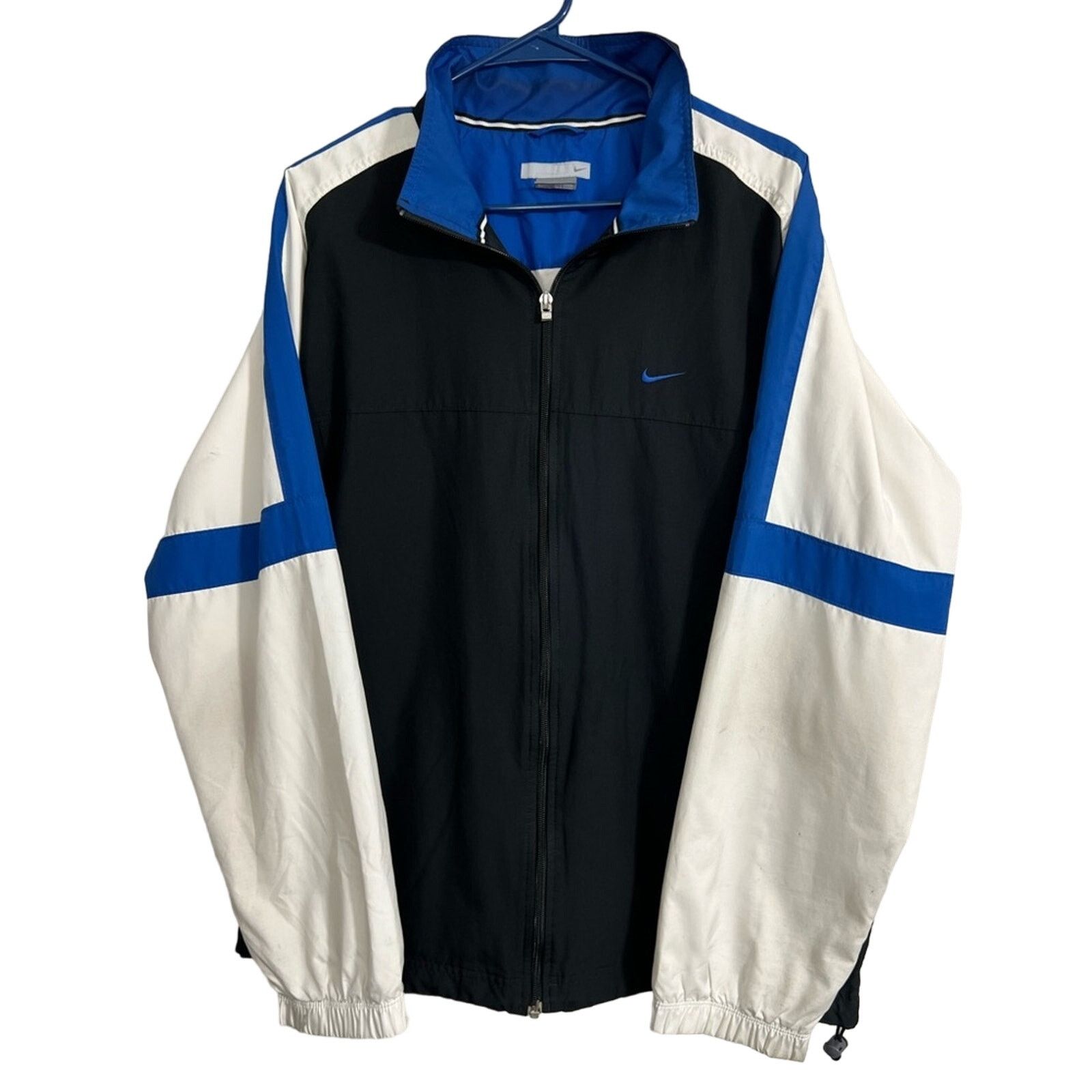 Nike VTG Nike Jacket Center Swoosh Check Windbreaker Nylon 90s Size US L / EU 52-54 / 3 - 10 Thumbnail