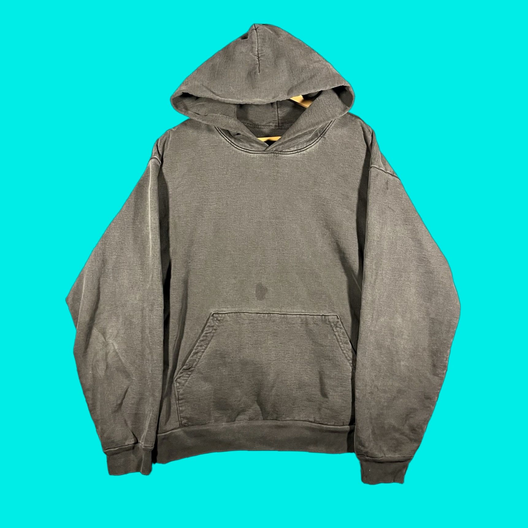 Vintage LA Apparel Hoodie Mens L Gray Heavyweight Pullover Sweatshirt Thick Pullover Sweatshirt Faded Large Mens Size US L / EU 52-54 / 3 - 1 Thumbnail