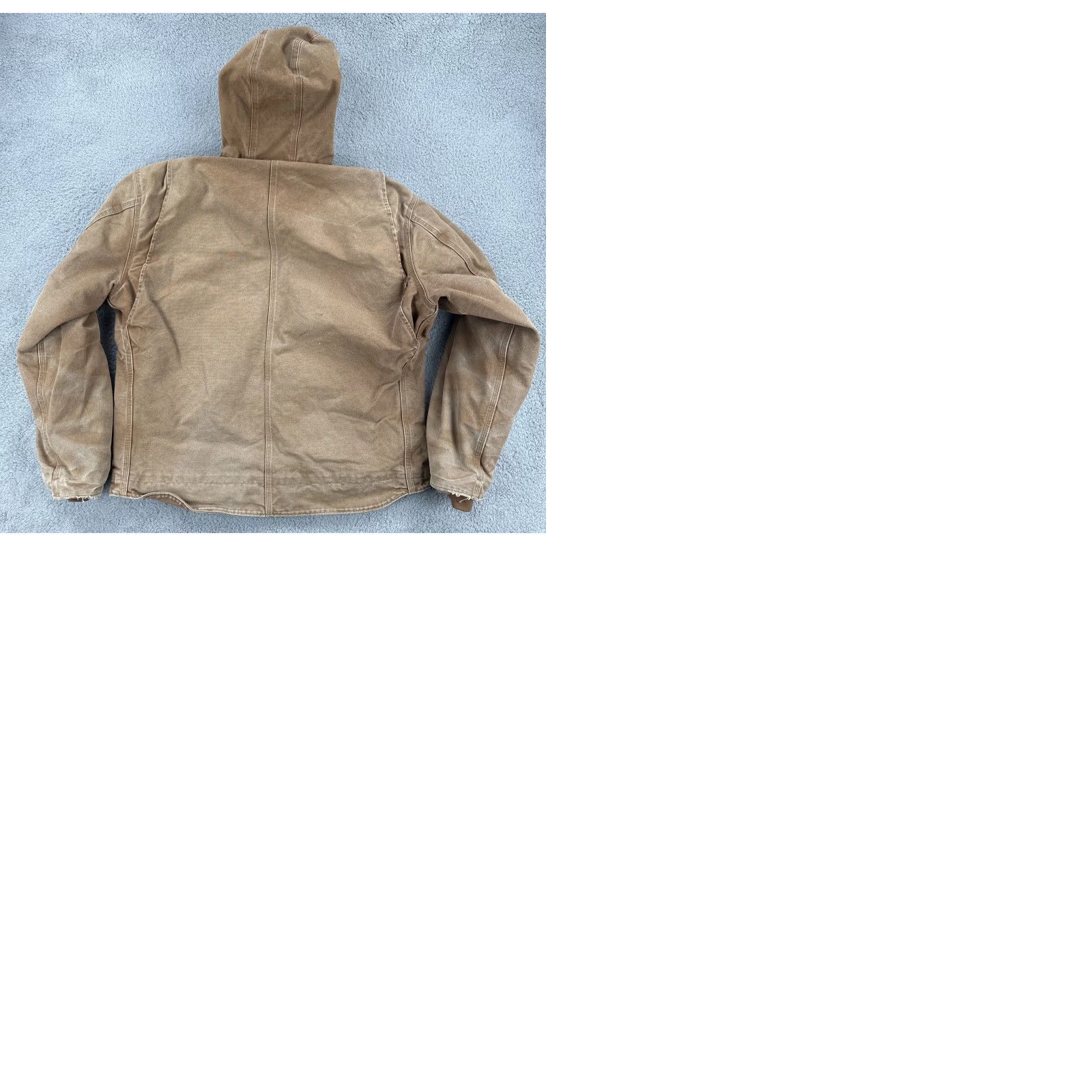 Carhartt VINTAGE Carhartt Jacket 2XL Tall Brown Hooded Fleece Lined Zip Workwear Shirt Mens Modern Outdoor USA Distressed Logo Zipper Size US XXL / EU 58 / 5 - 12 Thumbnail