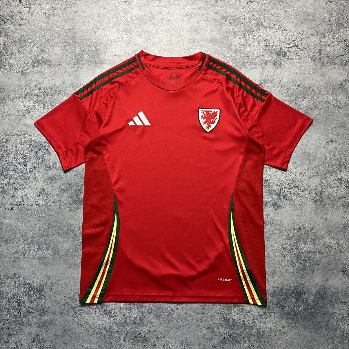 Adidas Adidas Wales 2024/2025 Home Soccer Jersey Football Blokecore Size US M / EU 48-50 / 2 - 1 Thumbnail