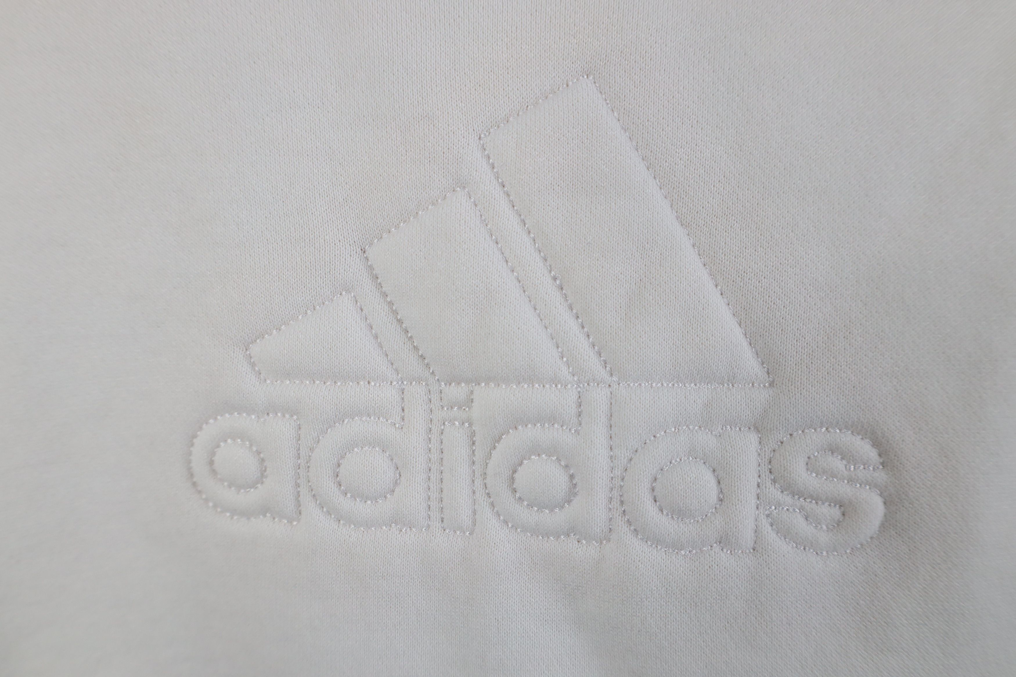 Adidas Vintage 90s Y2K Adidas Babydoll Cropped Sweatshirt White Size L / US 10 / IT 46 - 5 Thumbnail