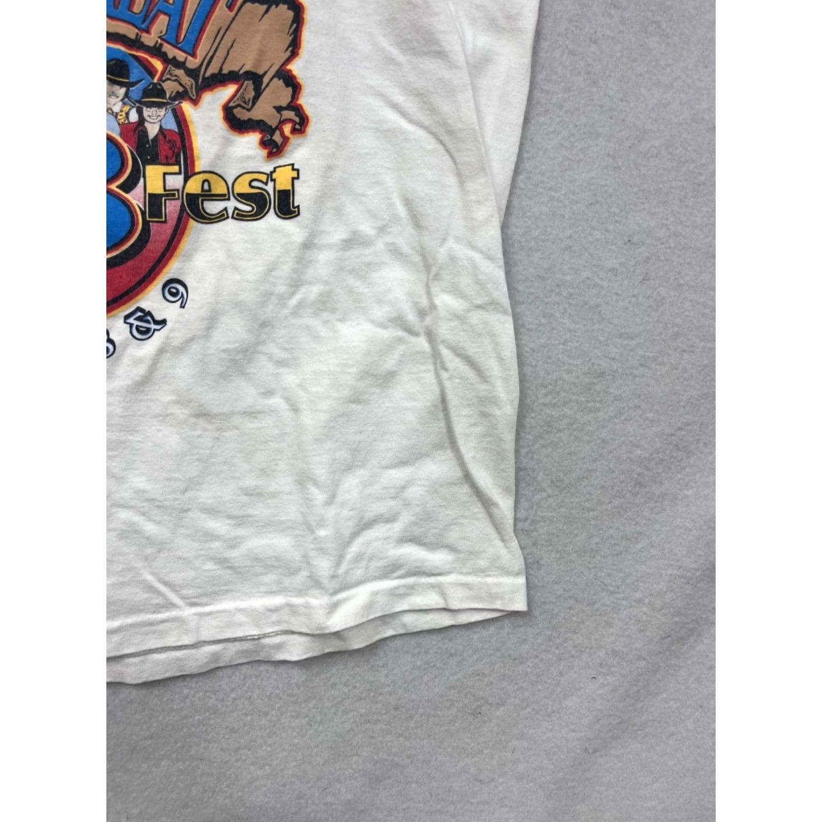 Anvil VINTAGE 1998 WF Fest Tank Top Anvil Mens L White Feelin Great #8876 Size US L / EU 52-54 / 3 - 5 Thumbnail