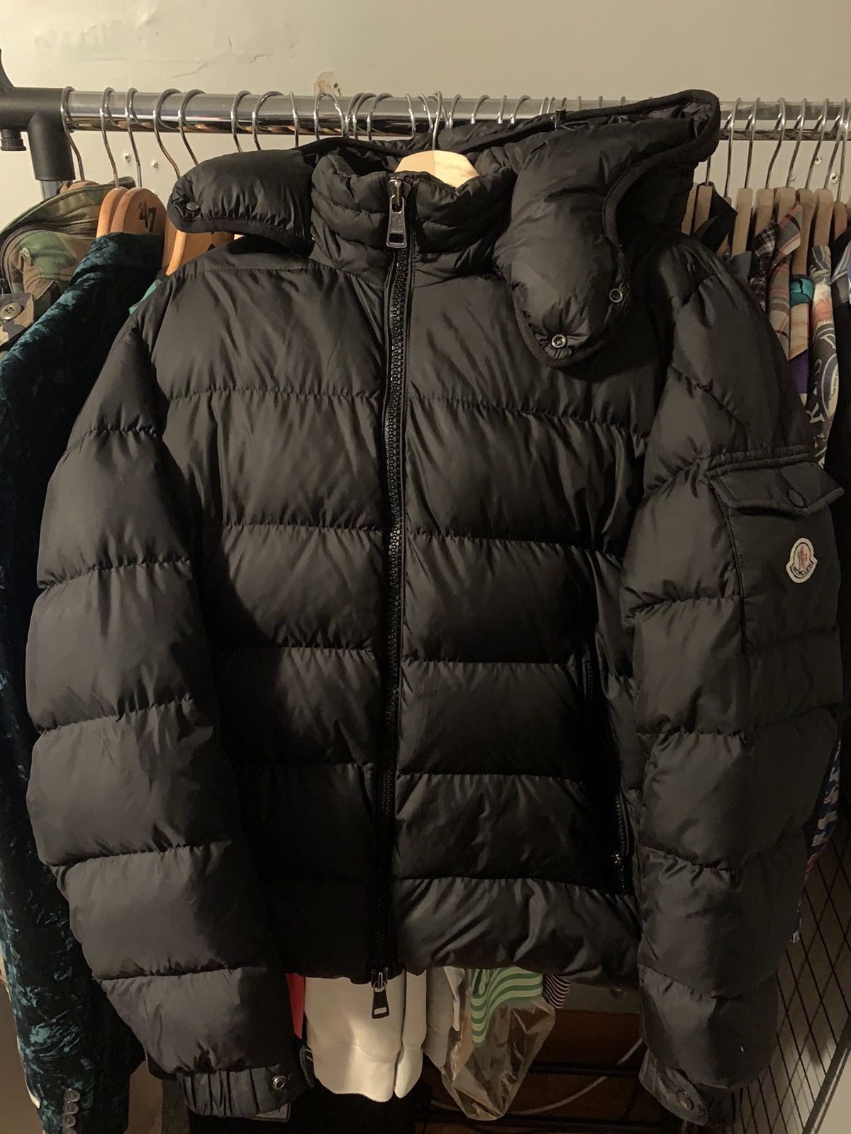 image of Moncler Himalaya Down Jacket in Dark Navy, Men's (Size 2XL)