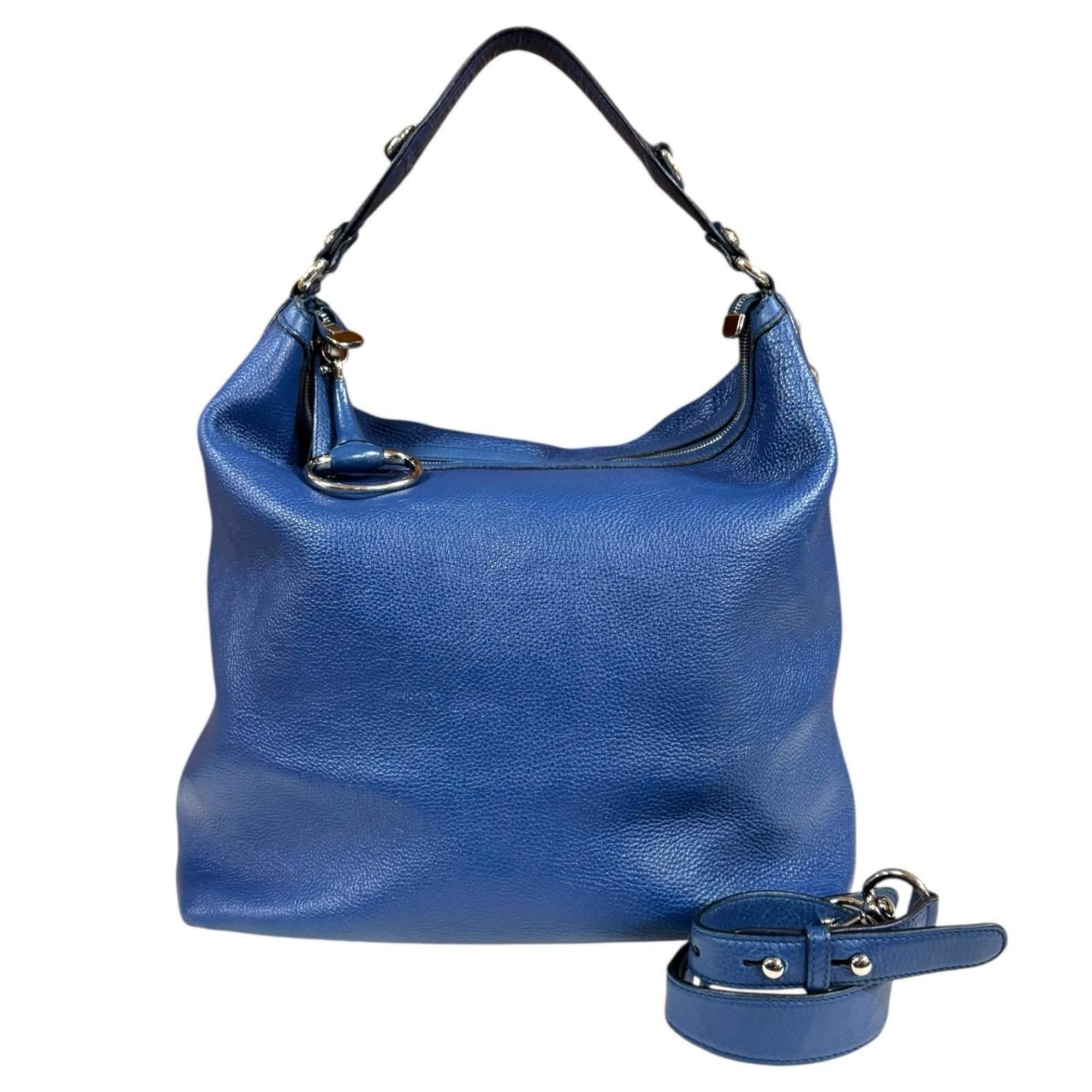 Gucci Pre-owned Gucci Iconbit Tote Bag Shoulder Bag, Leather 232950, Blue, Women's Size ONE SIZE - 1 Thumbnail