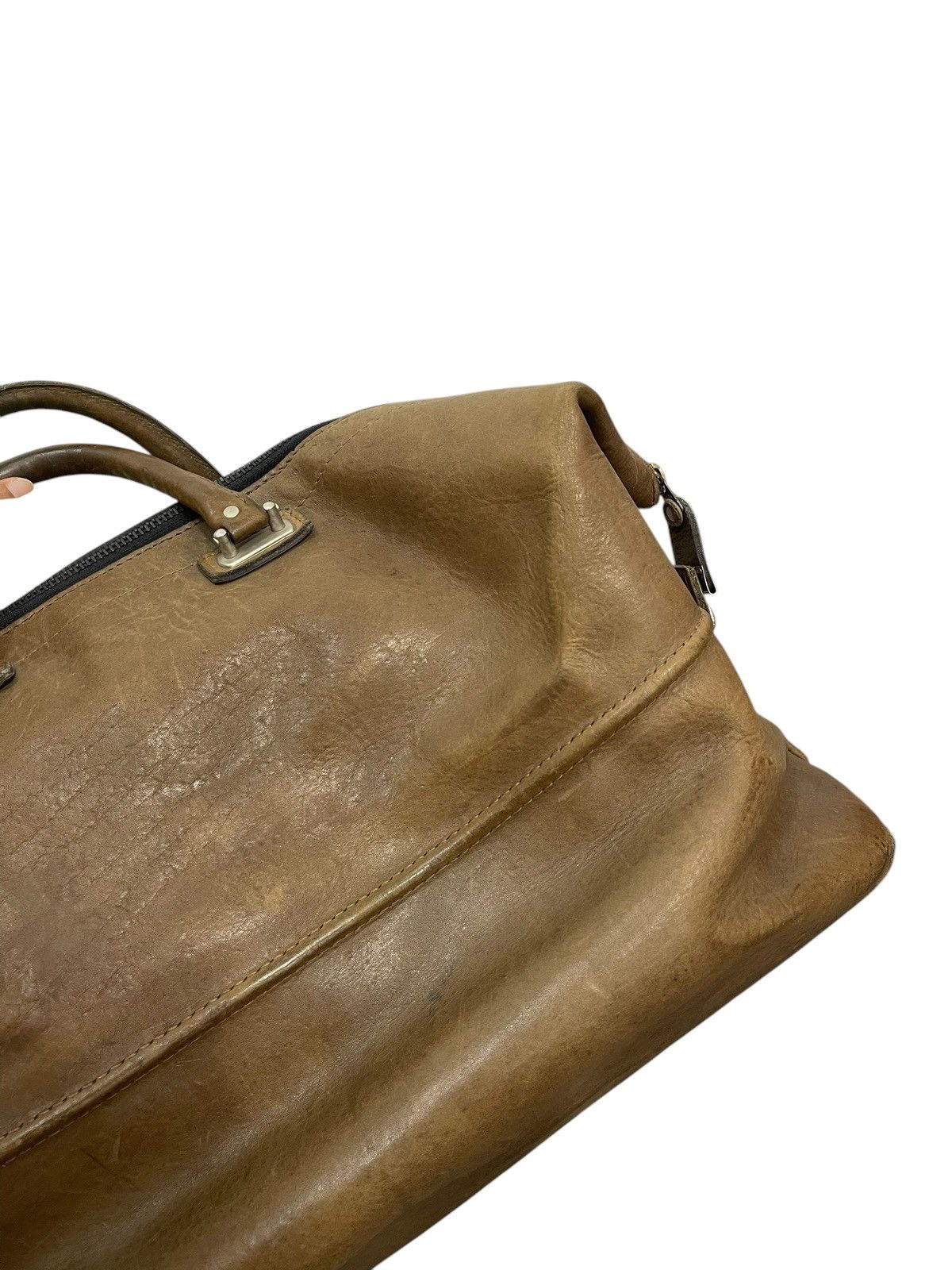 Genuine Leather Full Leather Vtg 80s D.B.G.M Japan Duffle Travel Bag 2🟩0 Size ONE SIZE - 11 Thumbnail