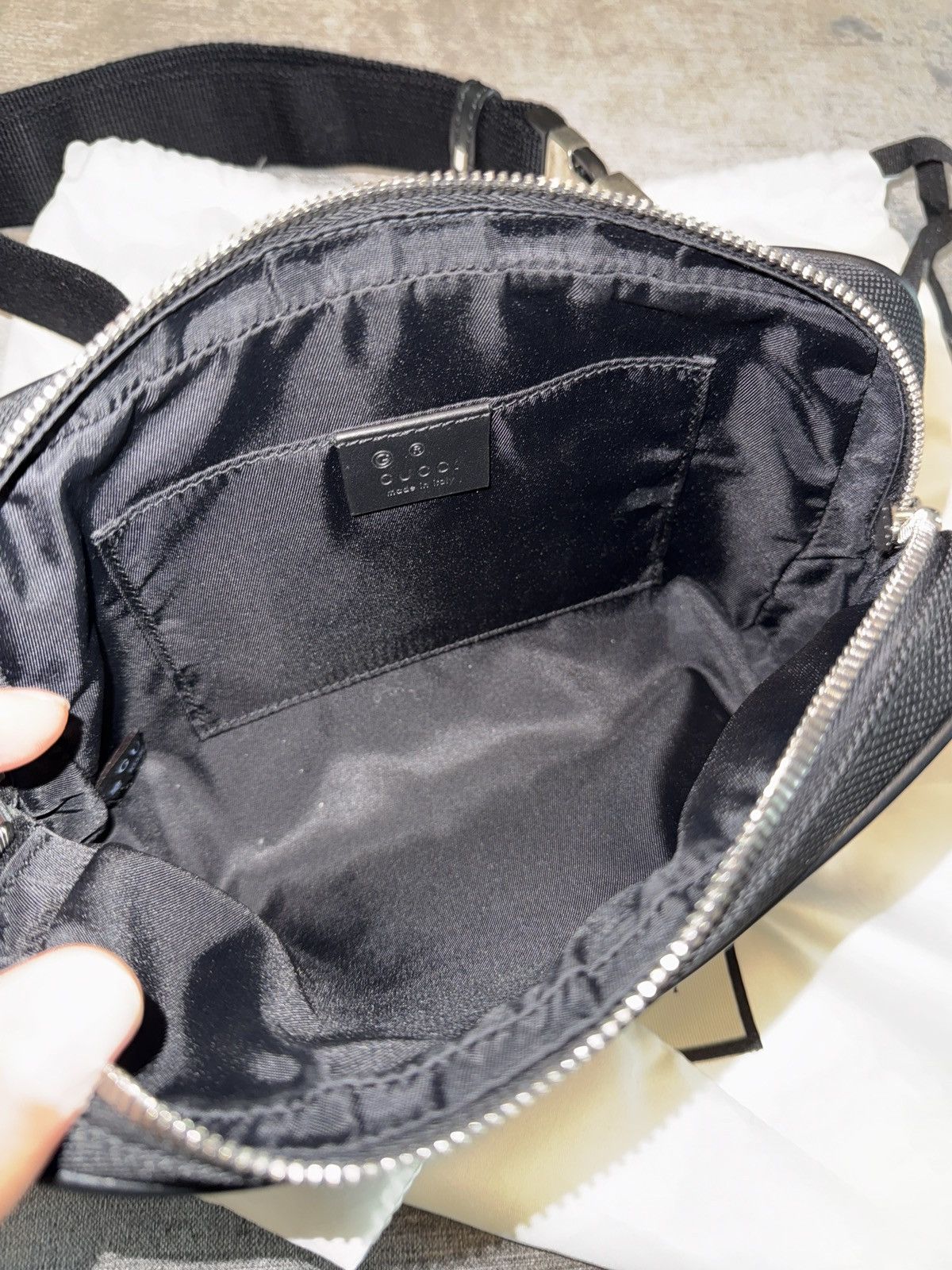 Gucci GUCCI Slim Web Belt Bag Canvas Size ONE SIZE - 3 Thumbnail