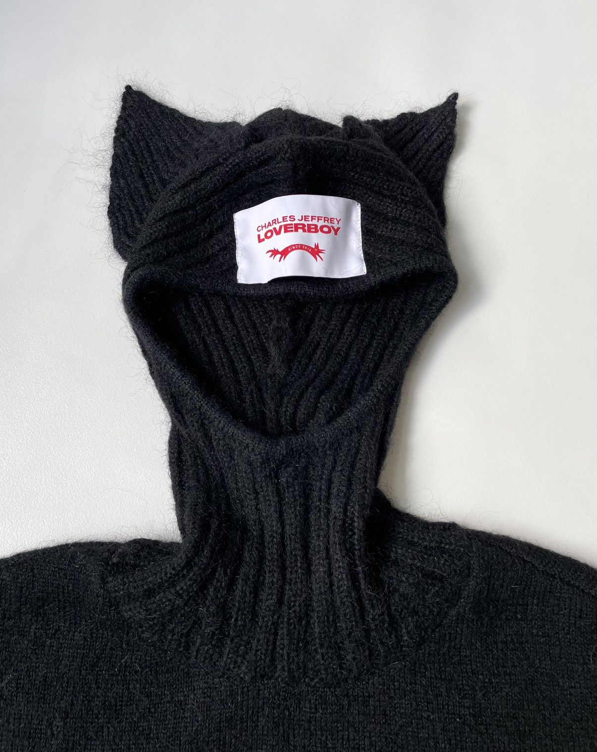 Charles Jeffrey LOVERBOY Black Mohair Ears Balaclava Sweater Size US XL / EU 56 / 4 - 2 Thumbnail