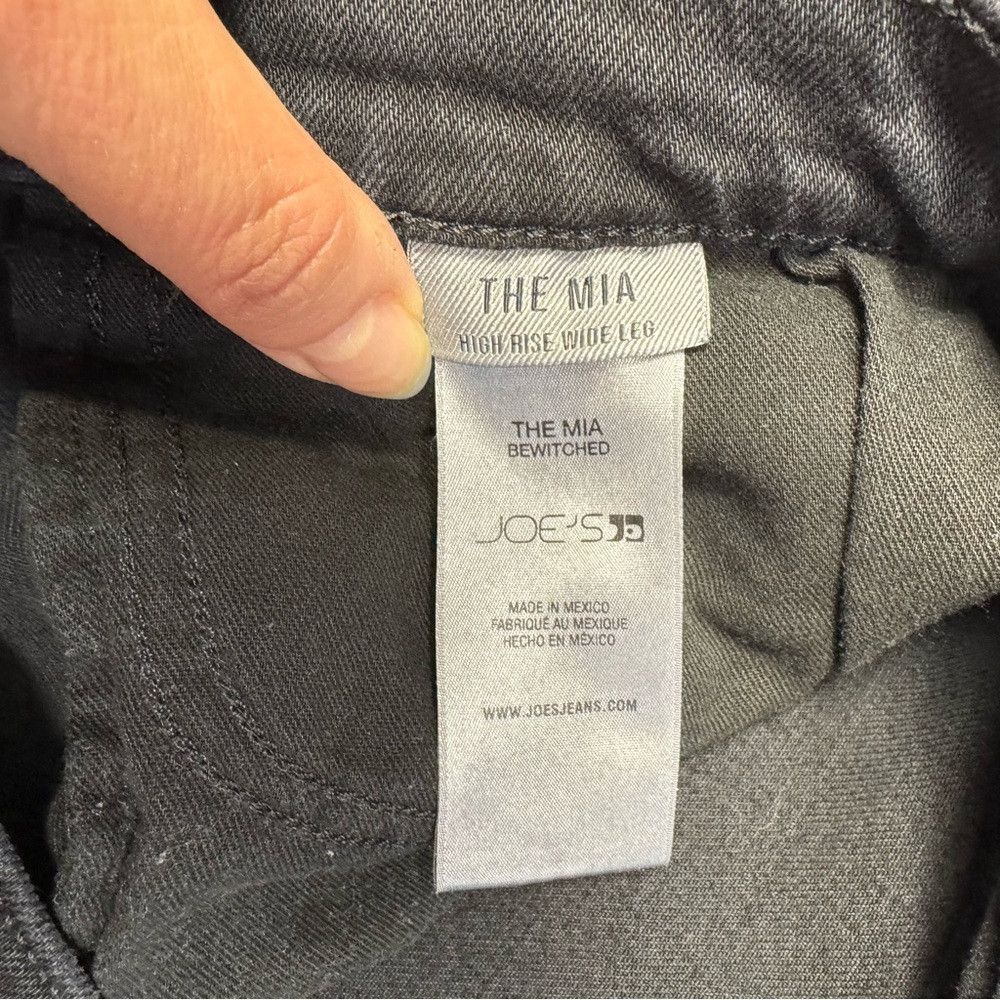 Joe's Joe's The MIA High Rise Wide Leg Black Jeans In Bewitched S Size 31" - 7 Thumbnail