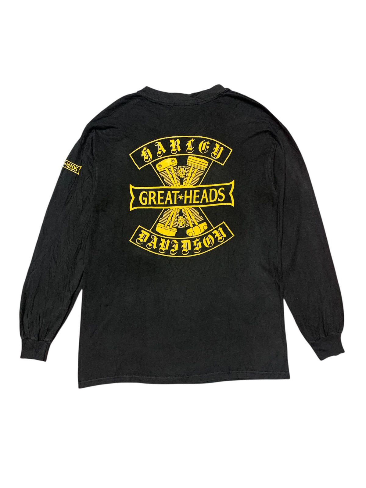 Harley Davidson × Vintage VINTAGE 90’s HARLEY DAVIDSON GREAT HEADS LONGSLEEVE Size US M / EU 48-50 / 2 - 1 Thumbnail