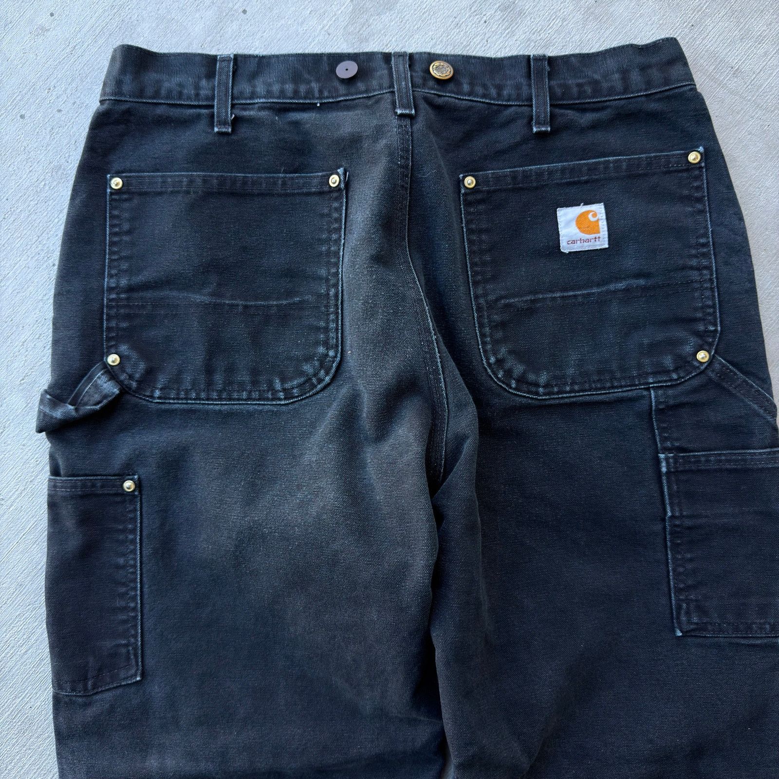 Carhartt × Vintage Carhartt black double knee work wear carpenter pants Size US 32 / EU 48 - 6 Thumbnail