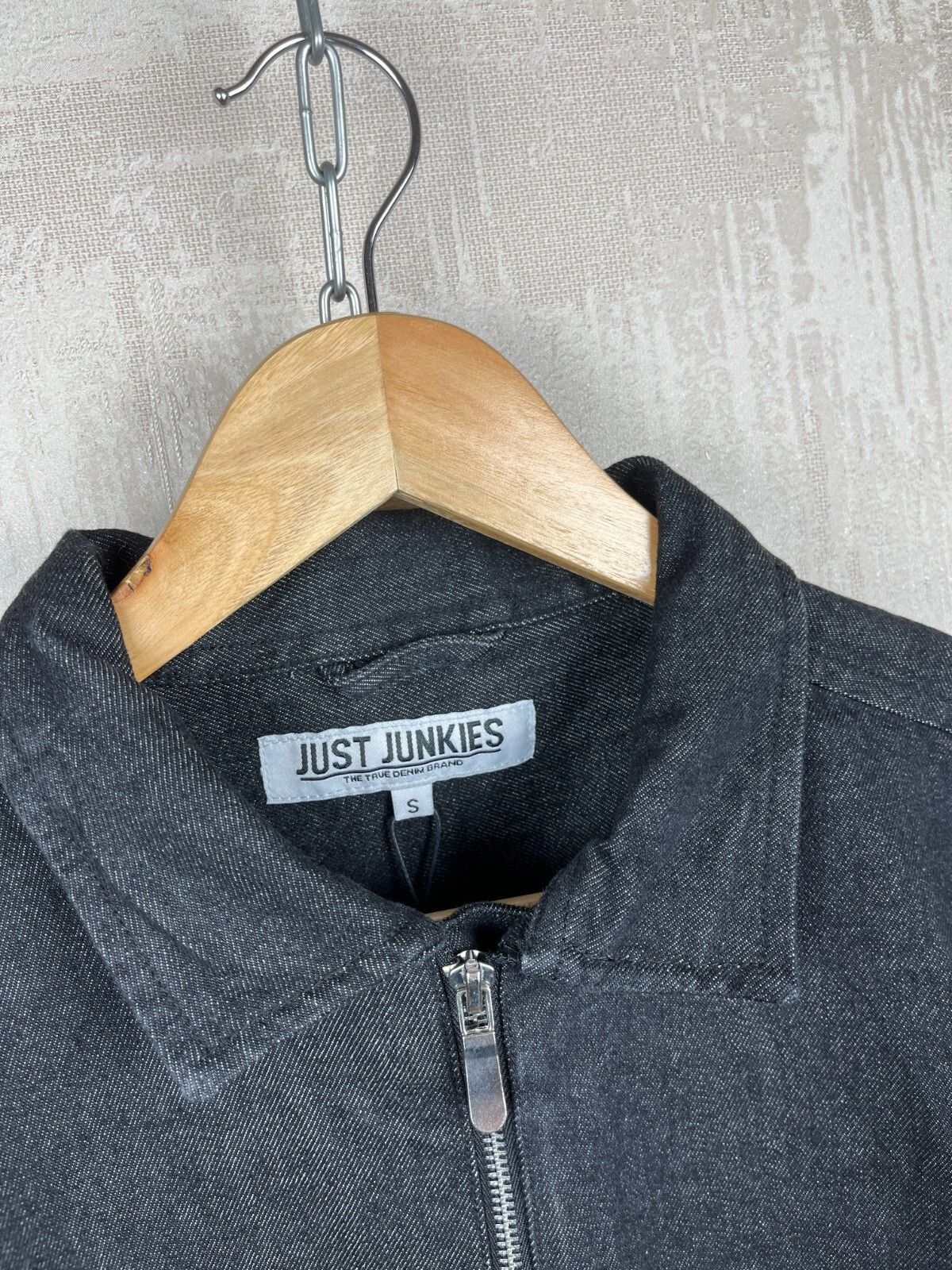 Other Just Junkies Reggie Half Zip Black Denim Short Sleeve Shirt Size US S / EU 44-46 / 1 - 7 Thumbnail