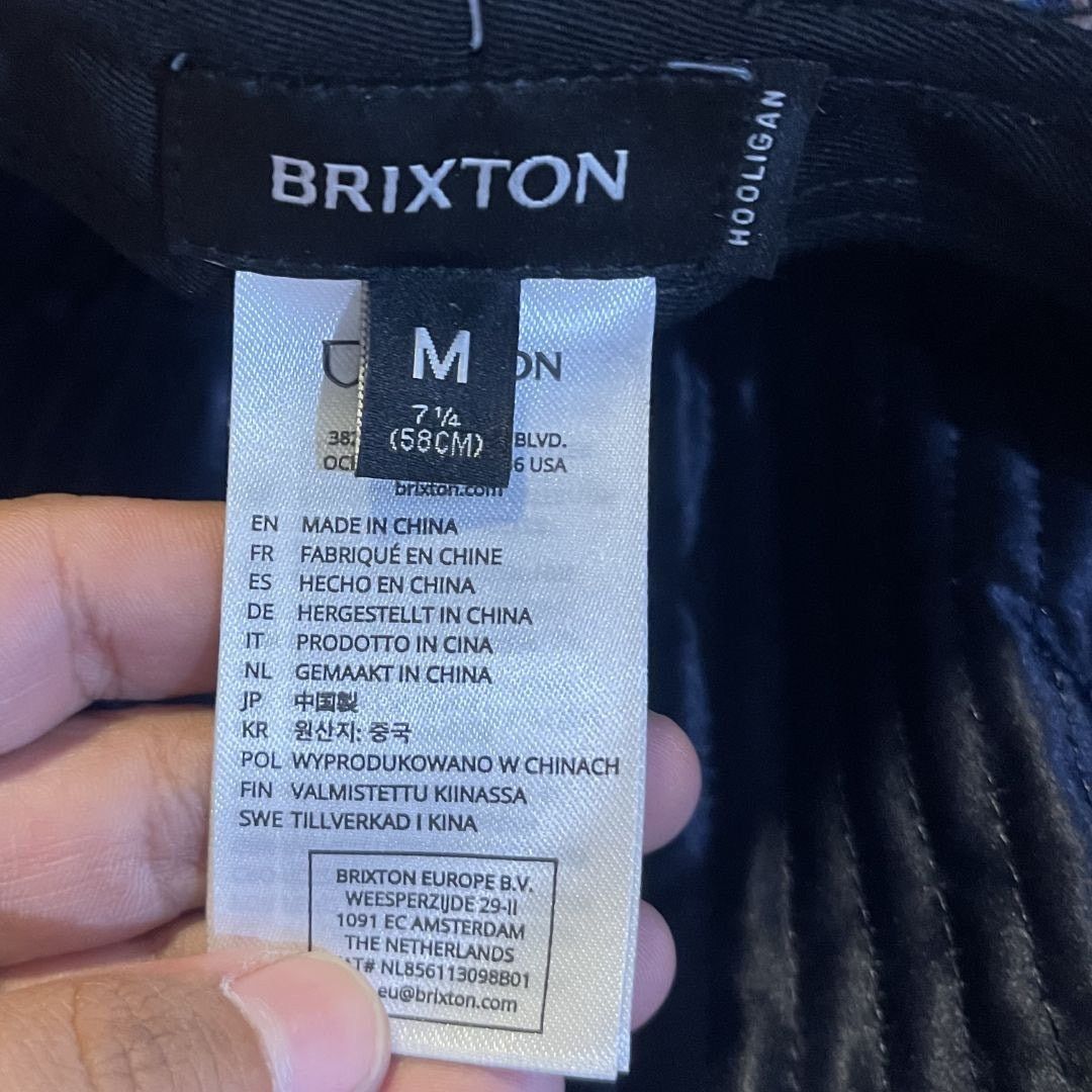 Brixton Hooligan Snap Cap Blue Plaid Size Medium 7 1/2 Newspaper Boy Size ONE SIZE - 5 Thumbnail