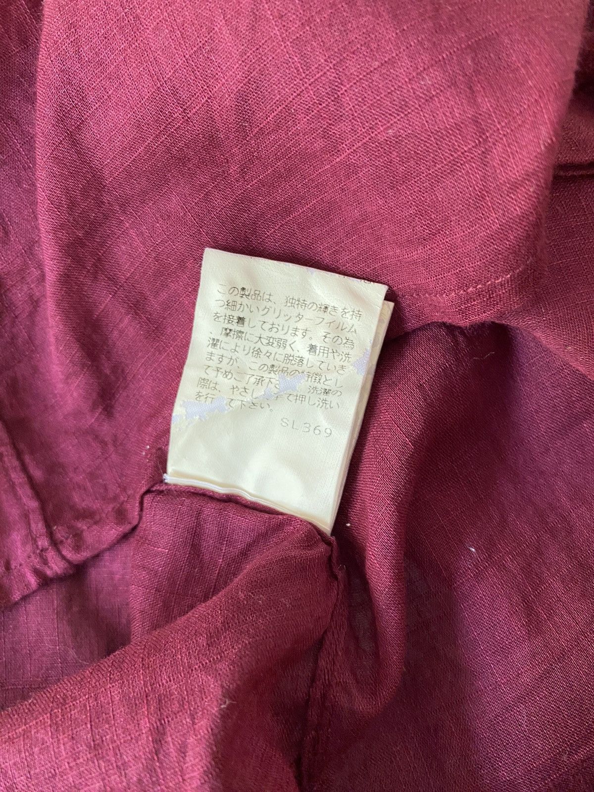 Zucca ZUCCA Deep Red Sheer Shirt with Sparkling Collar Size S / US 4 / IT 40 - 8 Thumbnail