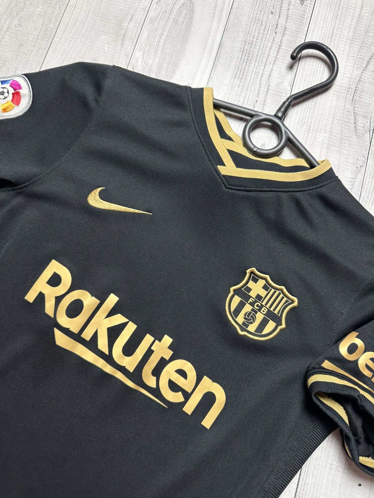 Nike × Vintage Vintage Nike Barcelona soccer jersey kids M black rare Size US XS / EU 42 / 0 - 3 Thumbnail