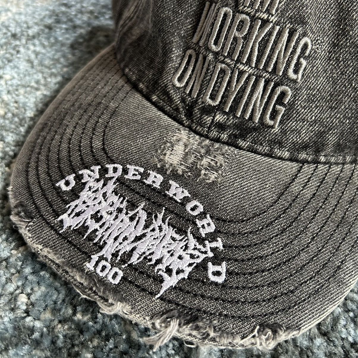 Other WORKiNG ON DYiNG x RECKLESS SCHOLARS DiSTRESSED DAD CAP HAT Size ONE SIZE - 3 Thumbnail