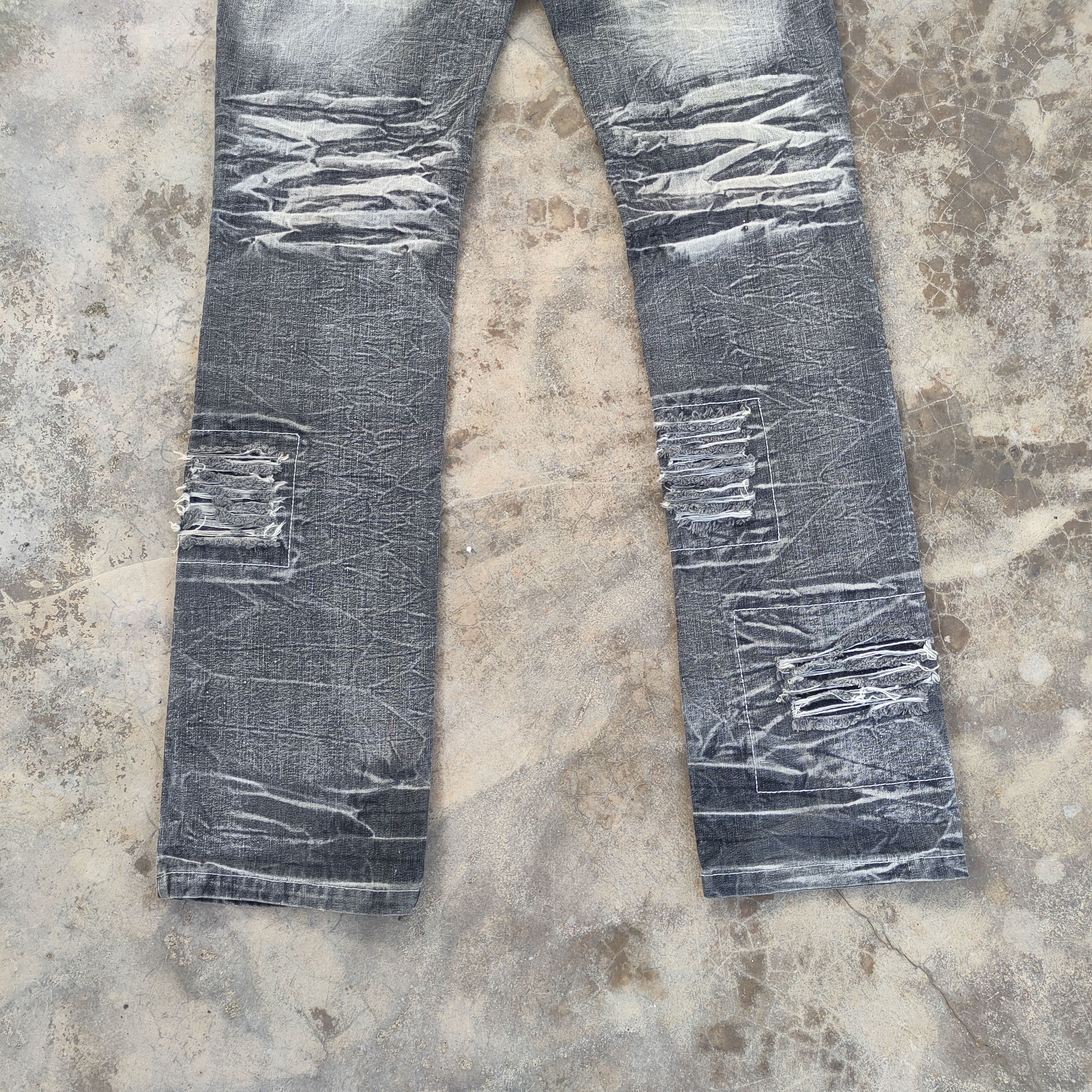 LOWBOX VTG LOW BOX BLACK BORO SHAHIKO PATCHWORK JEANS DENIM PANTS Size US 34 / EU 50 - 9 Thumbnail