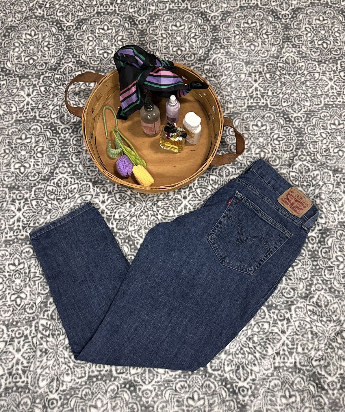 Levi's Levi's Boyfriend Jeans Mid Rise Dark Wash W31 L27 Size 31" - 1 Thumbnail
