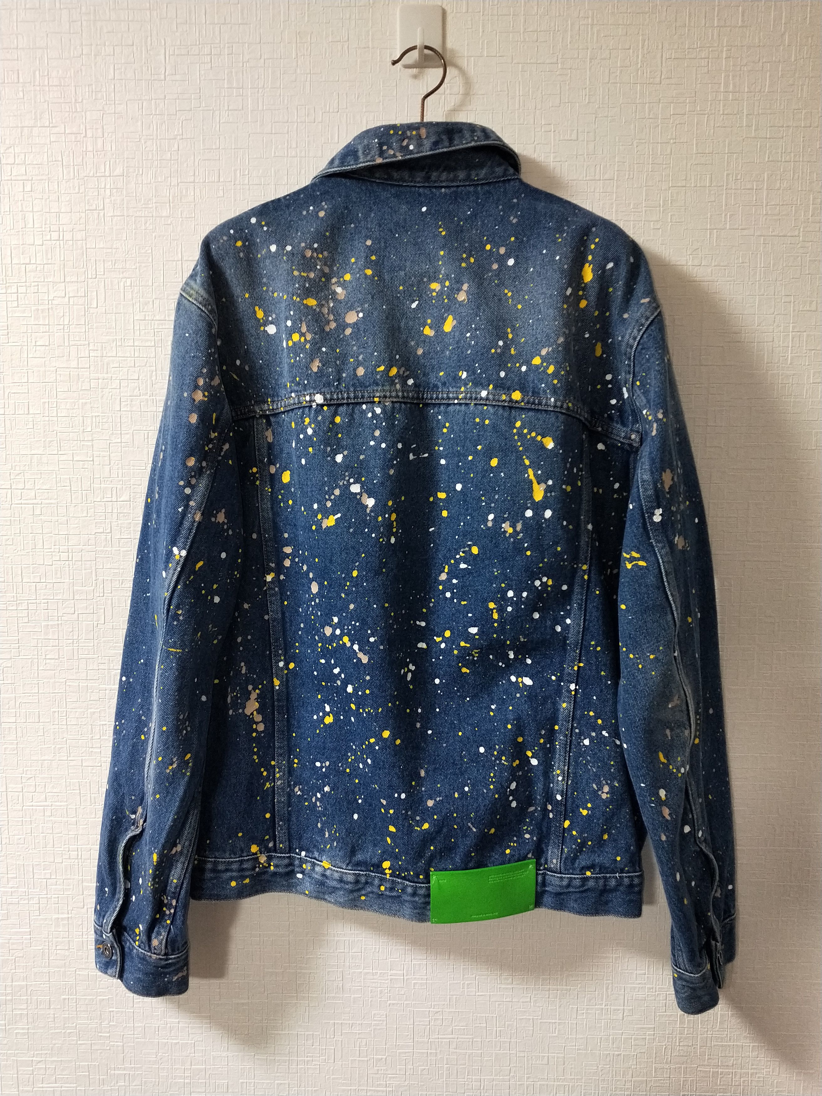 Off-White Paint Denim Jacket Size US M / EU 48-50 / 2 - 2 Thumbnail