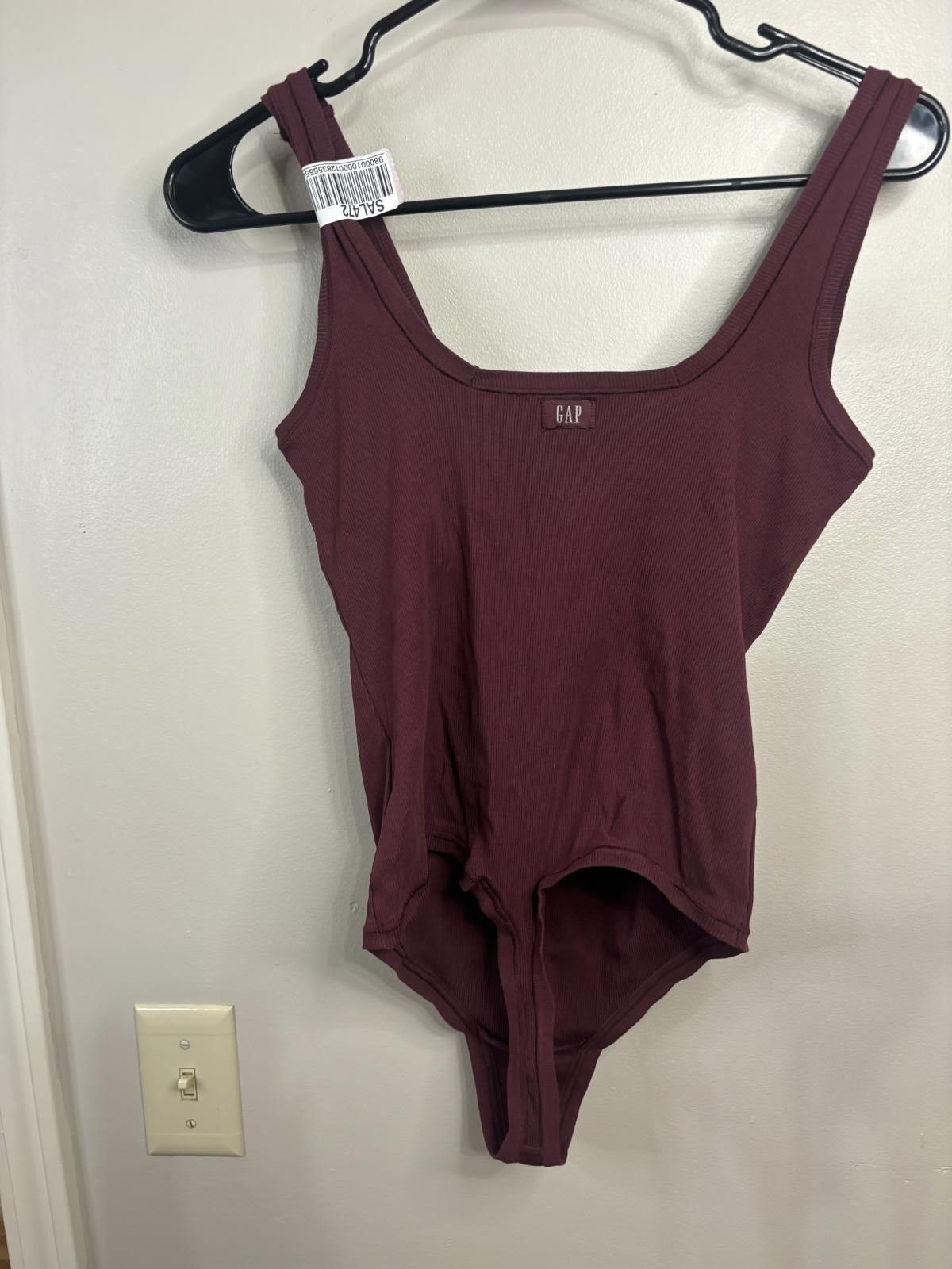 Gap NWOT Gap Body - Burgandy Bodysuit Medium Size ONE SIZE - 4 Thumbnail
