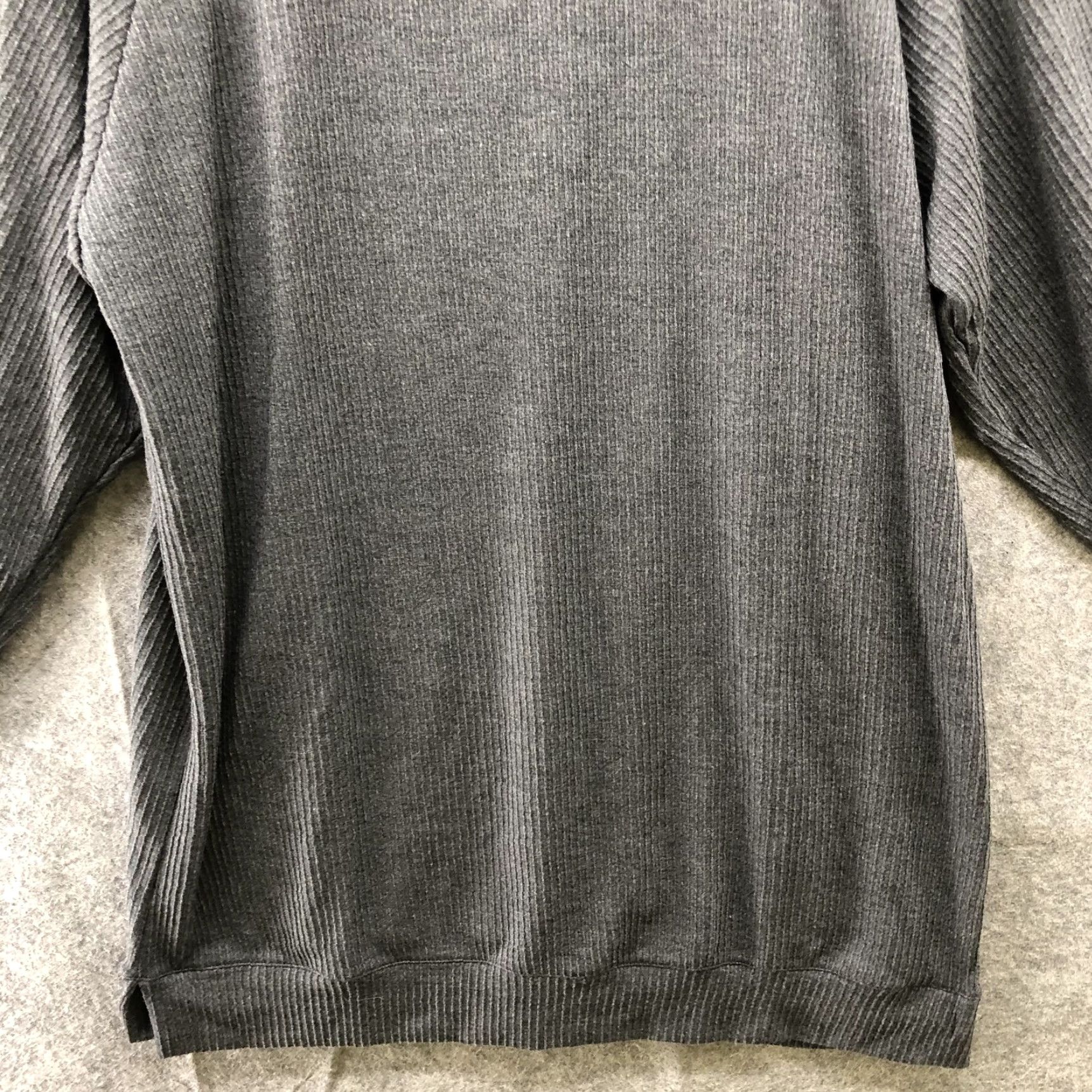Vintage VINTAGE? No — Socialite High Neck Tunic Top Womens XL Gray Rib Knit Balloon Sleeve Shirt Size XL / US 12-14 / IT 48-50 - 4 Thumbnail