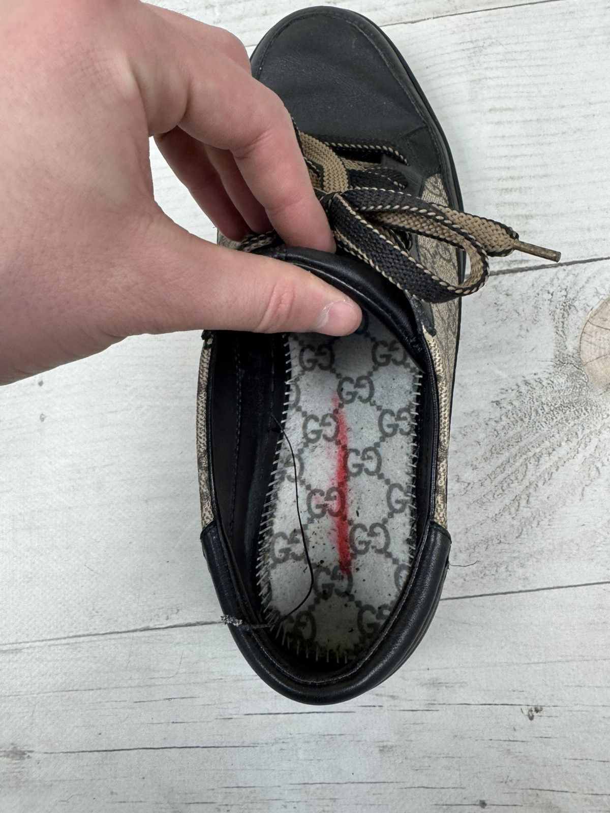 Gucci Gucci GG Supreme Leather Low Top Sneakers Monogram Size US 9.5 / EU 42-43 - 15 Thumbnail