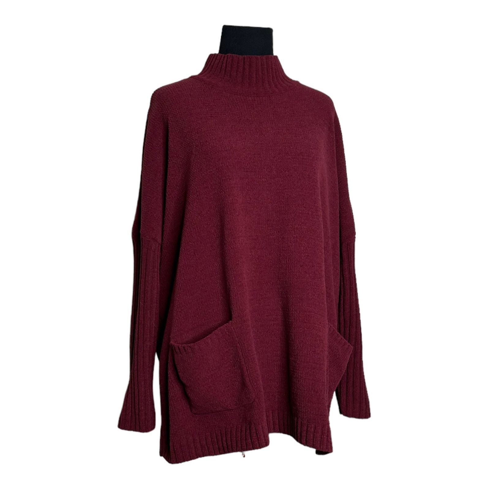 J. Jill J. Jill Chenille red high neck tunic sweater size LP Size L / US 10 / IT 46 - 6 Thumbnail