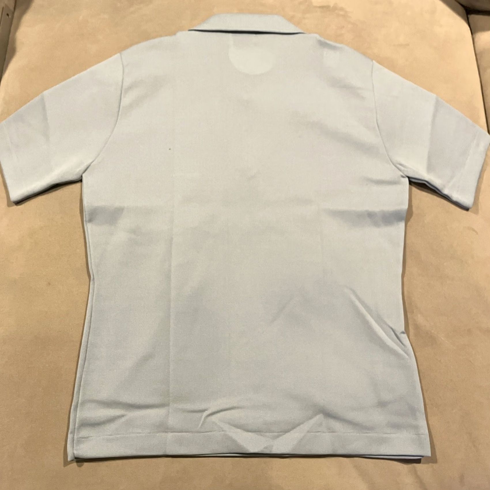 JCPenney VINTAGE JC Penney Polo Cabana Shirt - 1970s - Medium - Blue - Short Sleeve - Collared - Pullover - 100% Polyester - Men - Regular Size US M / EU 48-50 / 2 - 6 Thumbnail