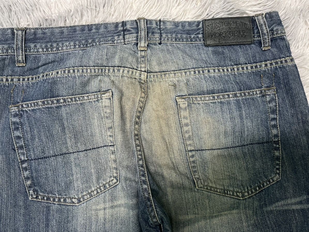 Stussy VINTAGE STUSSY BAGGY DENIM PANT RARE DESIGN Size US 35 - 22 Thumbnail