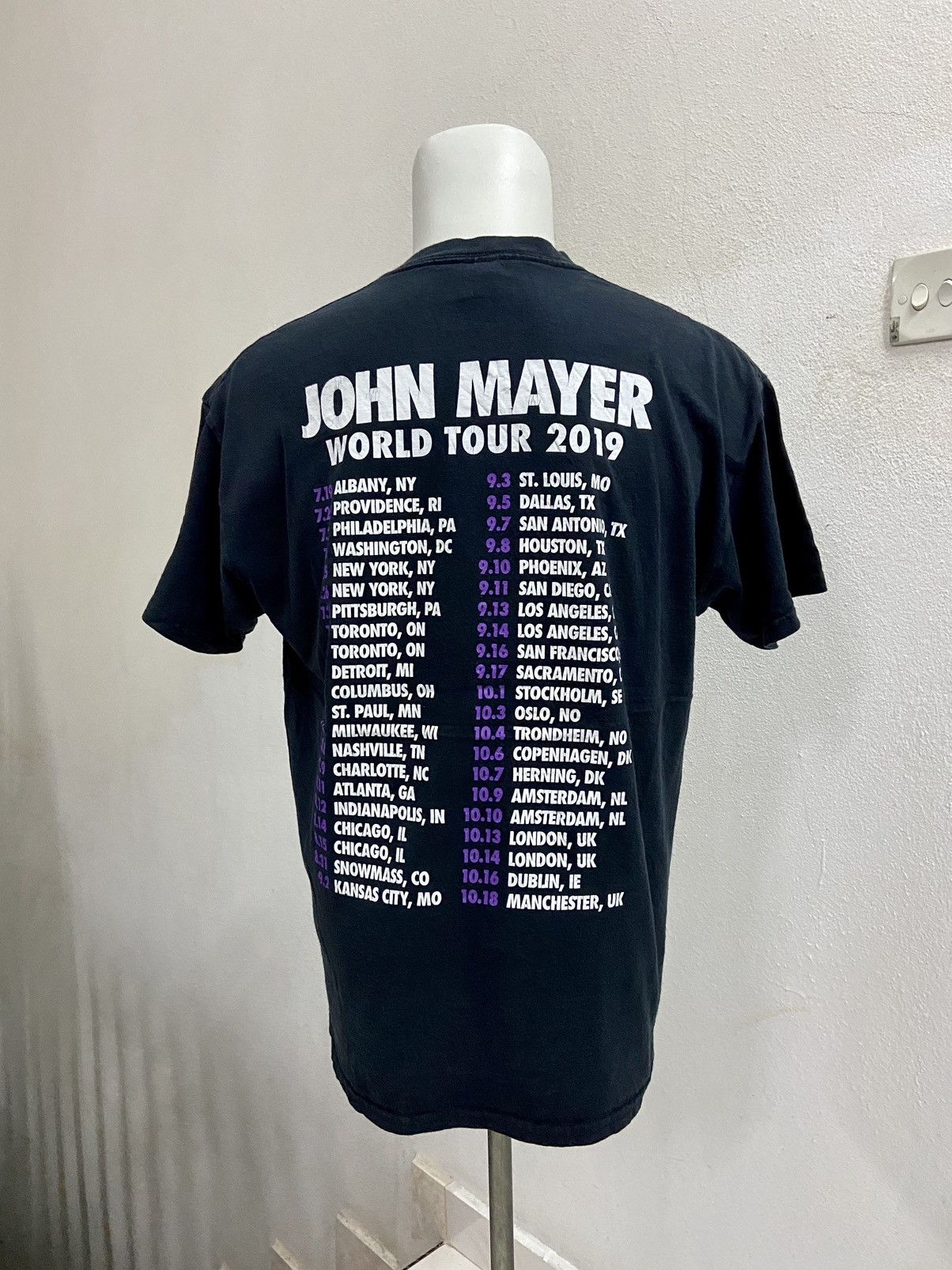 Band Tees JOHN MAYER WORLD TOUR 2019 Size US L / EU 52-54 / 3 - 6 Thumbnail
