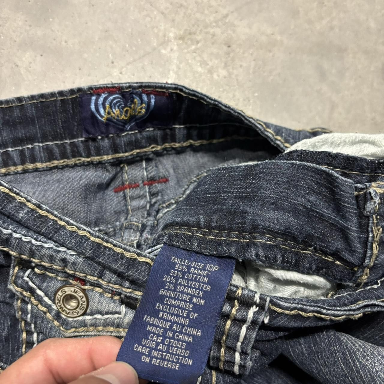 Japanese Brand × Vintage Crazy Vintage Y2K/2000s Grunge Faded Dark Wash Denim Jeans! Size US 30 / EU 46 - 7 Thumbnail