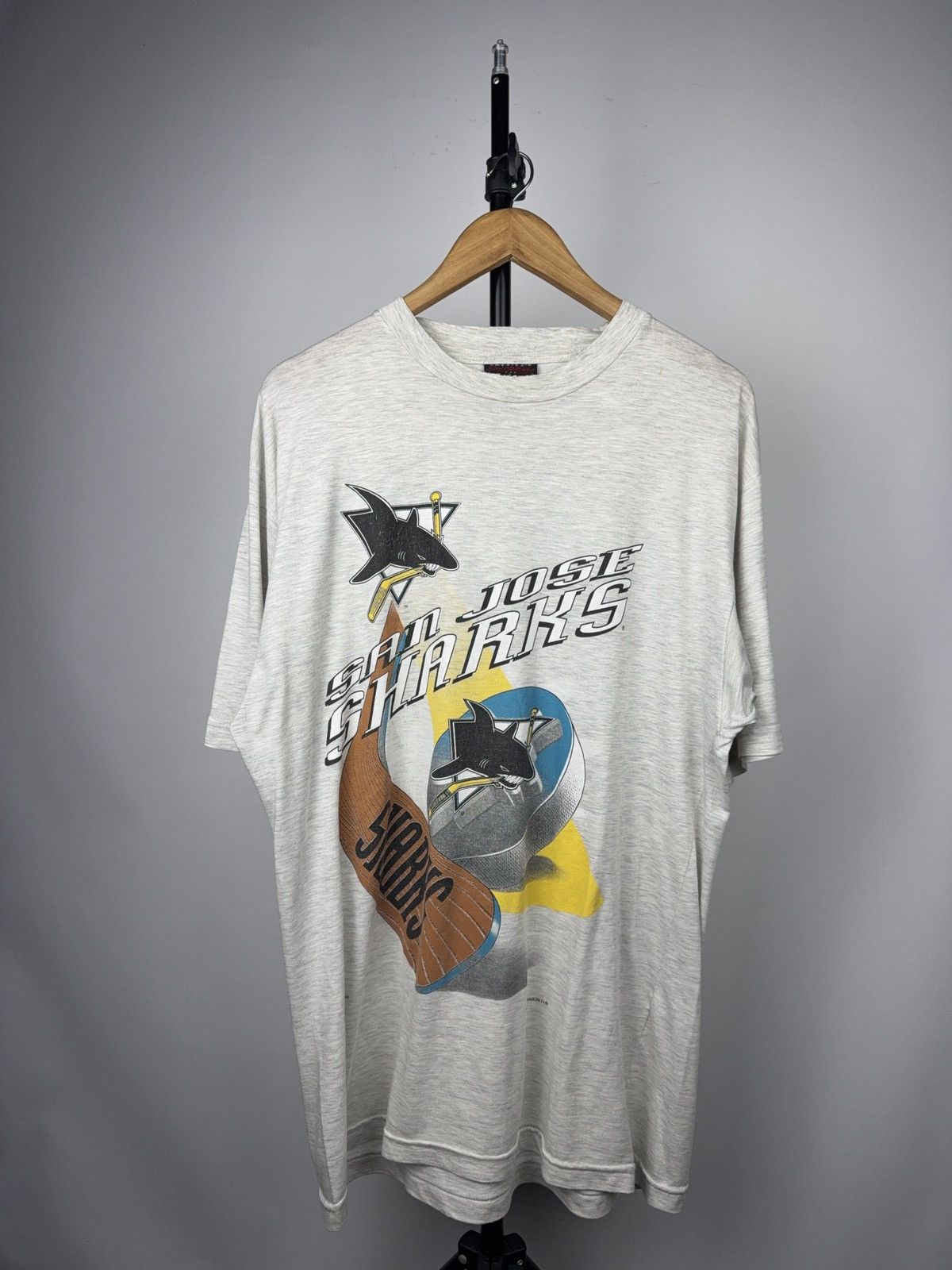 NHL Retro Vintage 1994 San Jose Sharks NHL Graphic T-Shirt USA Size US L / EU 52-54 / 3 - 1 Thumbnail