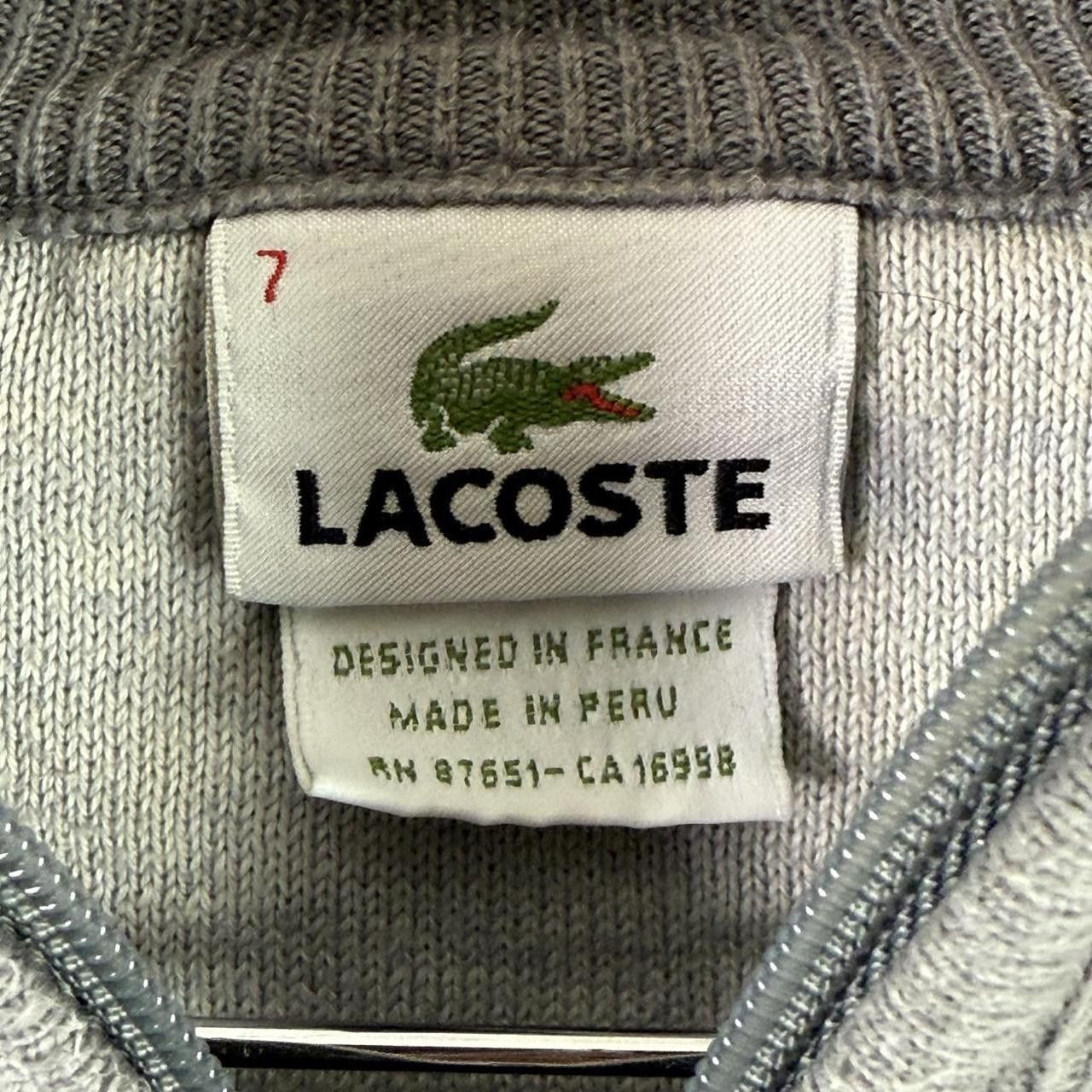 Lacoste Lacoste Lana Wool Jumper Quarter Zip Grey Size US L / EU 52-54 / 3 - 3 Thumbnail
