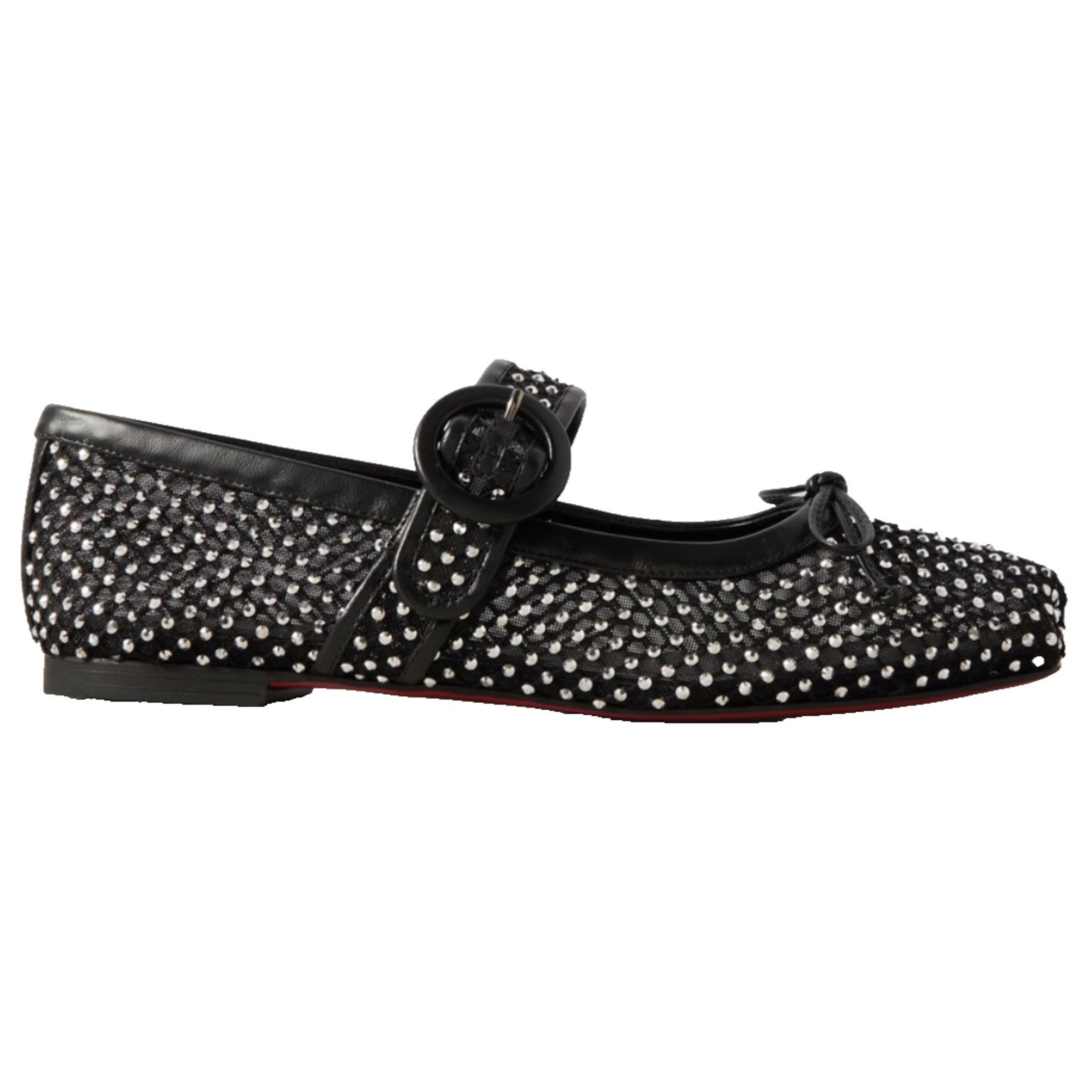 Christian Louboutin Christian Louboutin Mamastrapitina Flat Black Size US 7.5 / IT 37.5 - 3 Thumbnail