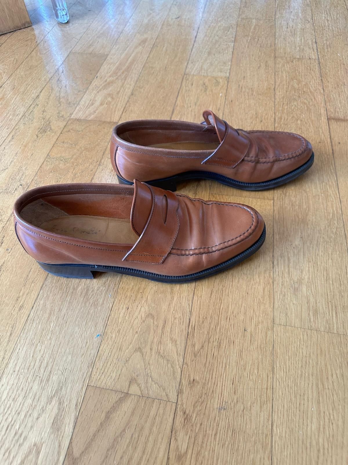 Enzo Bonafe Natural Shell Cordovan Loafers Size US 10 / EU 43 - 5 Thumbnail