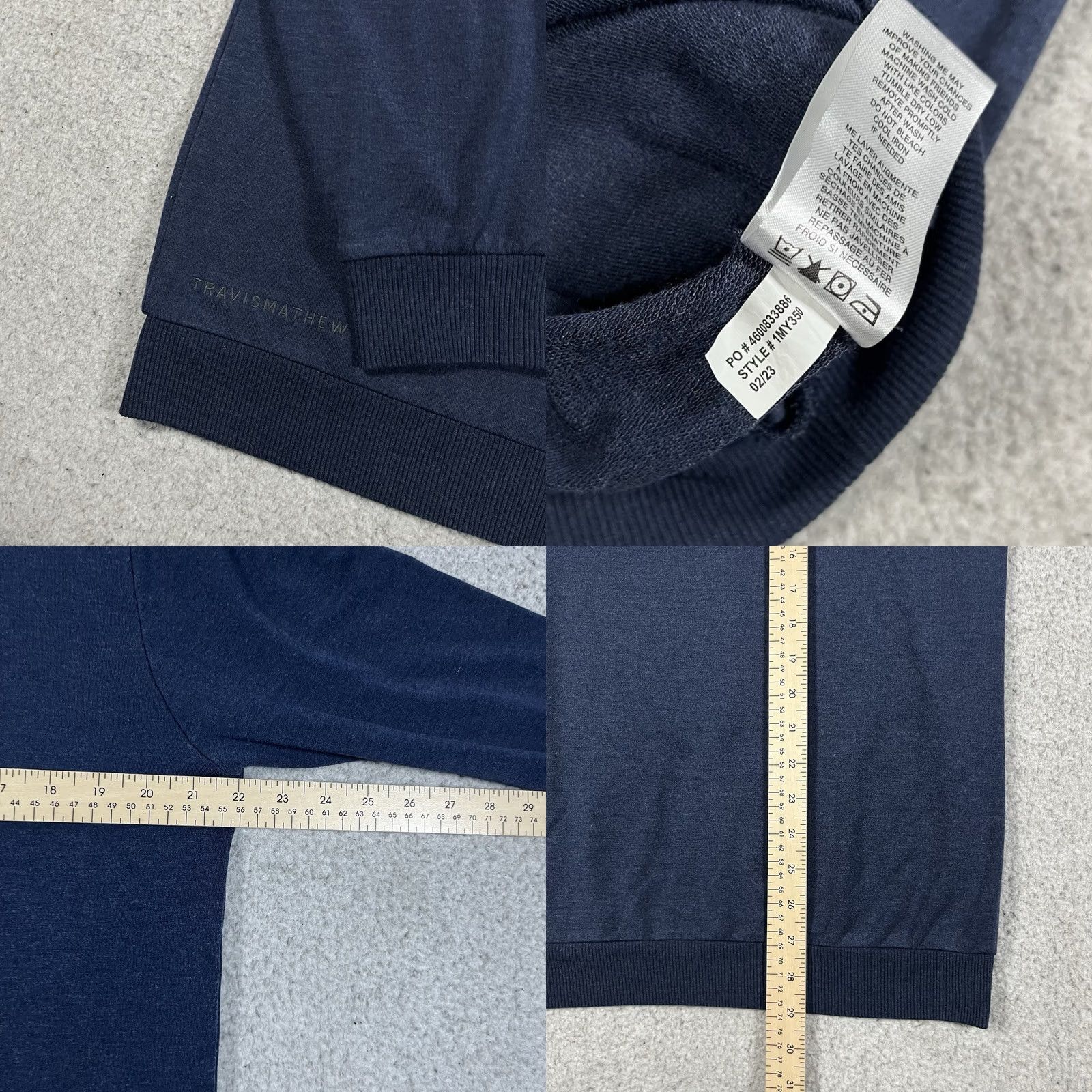 TravisMathew Travis Mathew Sweatshirt Mens XL Crewneck Golf Pullover Solid Blue Logo Embroidered Breathable Lightweight All Seasons Stretch Size US XL / EU 56 / 4 - 8 Thumbnail