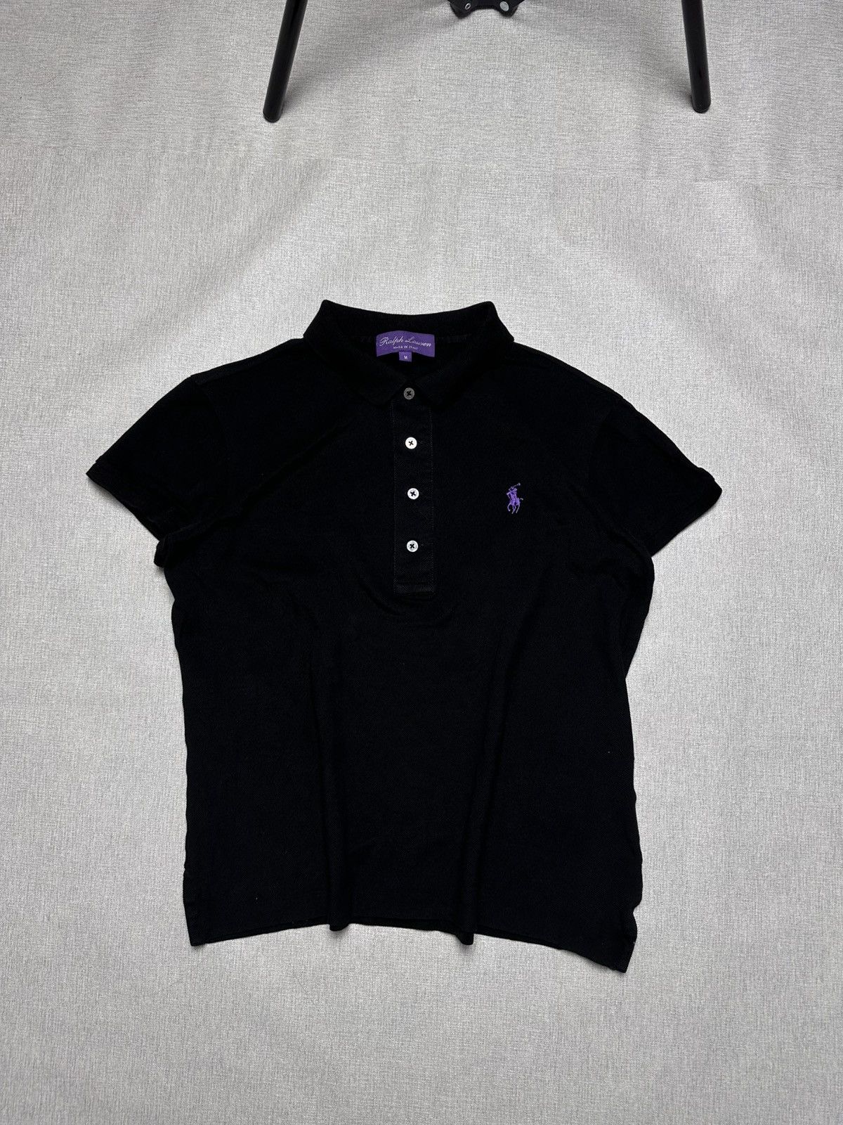 Luxury × Ralph Lauren × Ralph Lauren Purple Label Ralph Lauren Purple Label Cropped Polo Purple Pony Logo Size M / US 6-8 / IT 42-44 - 1 Thumbnail