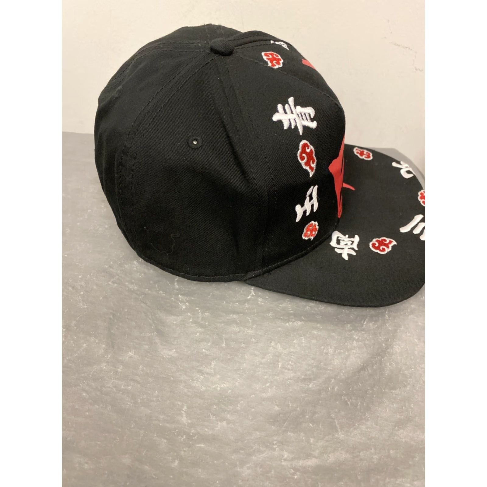 Vintage VINTAGE Naruto Shippuden Akatsuki Kanji Hat Snapback Men Women Adjustable Cotton Anime Casual Size ONE SIZE - 3 Thumbnail