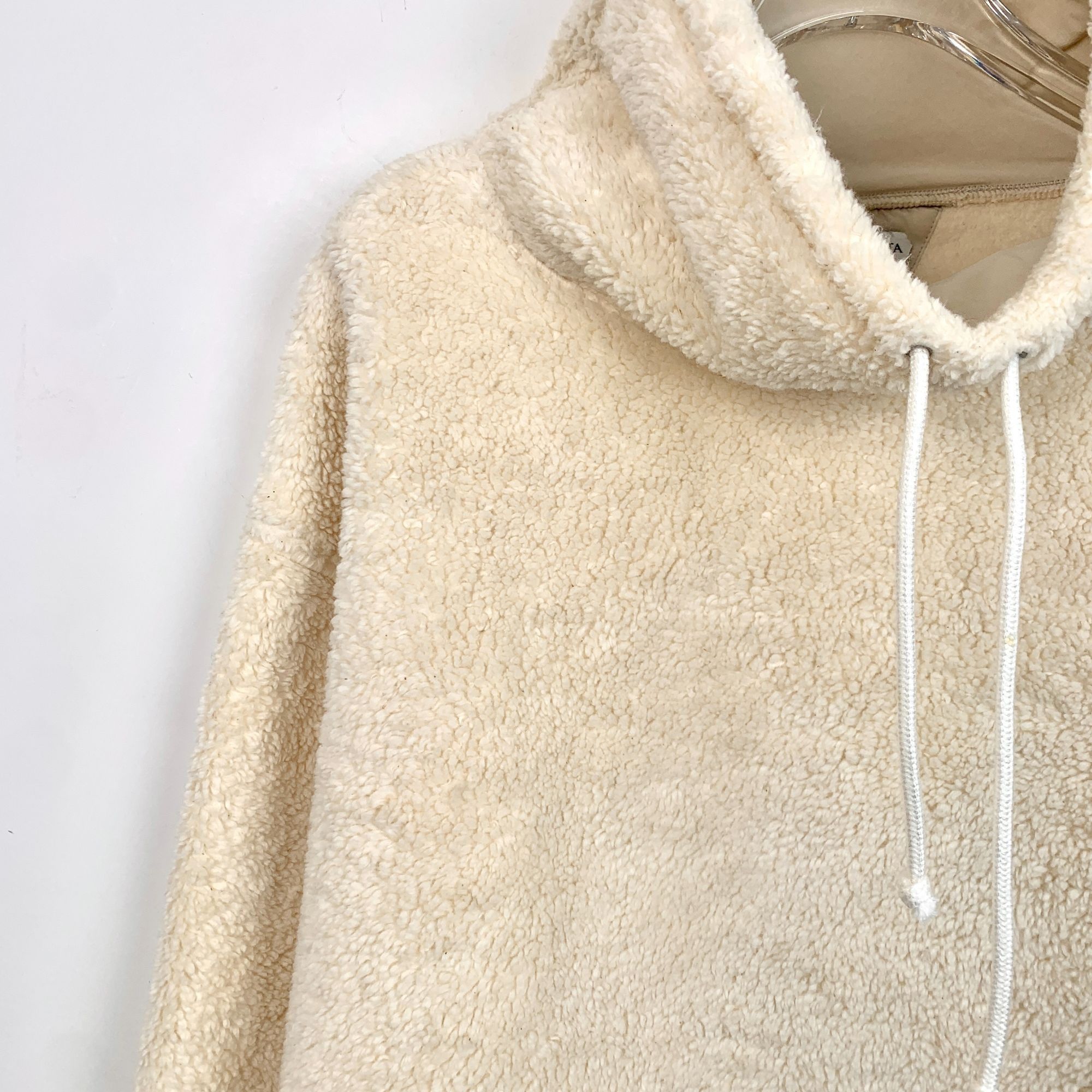 Bottega Veneta Bottega Veneta Beige Teddy High Neck Cotton Hoodie With Draw Size L / US 10 / IT 46 - 5 Thumbnail