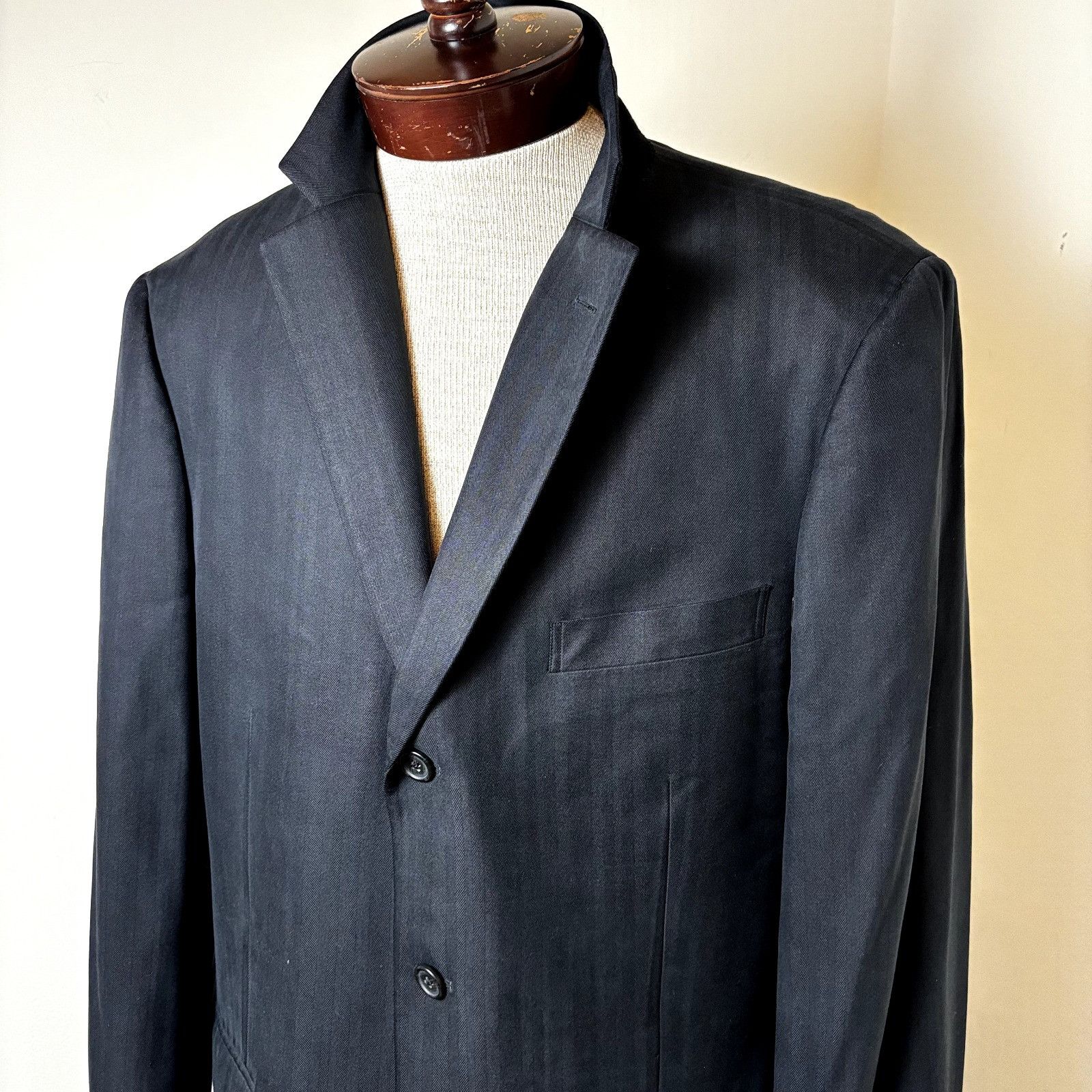 Nordstrom Island Pacific John Nordstrom 44L Navy Sport Coat Blazer Pur Size 44L - 3 Thumbnail