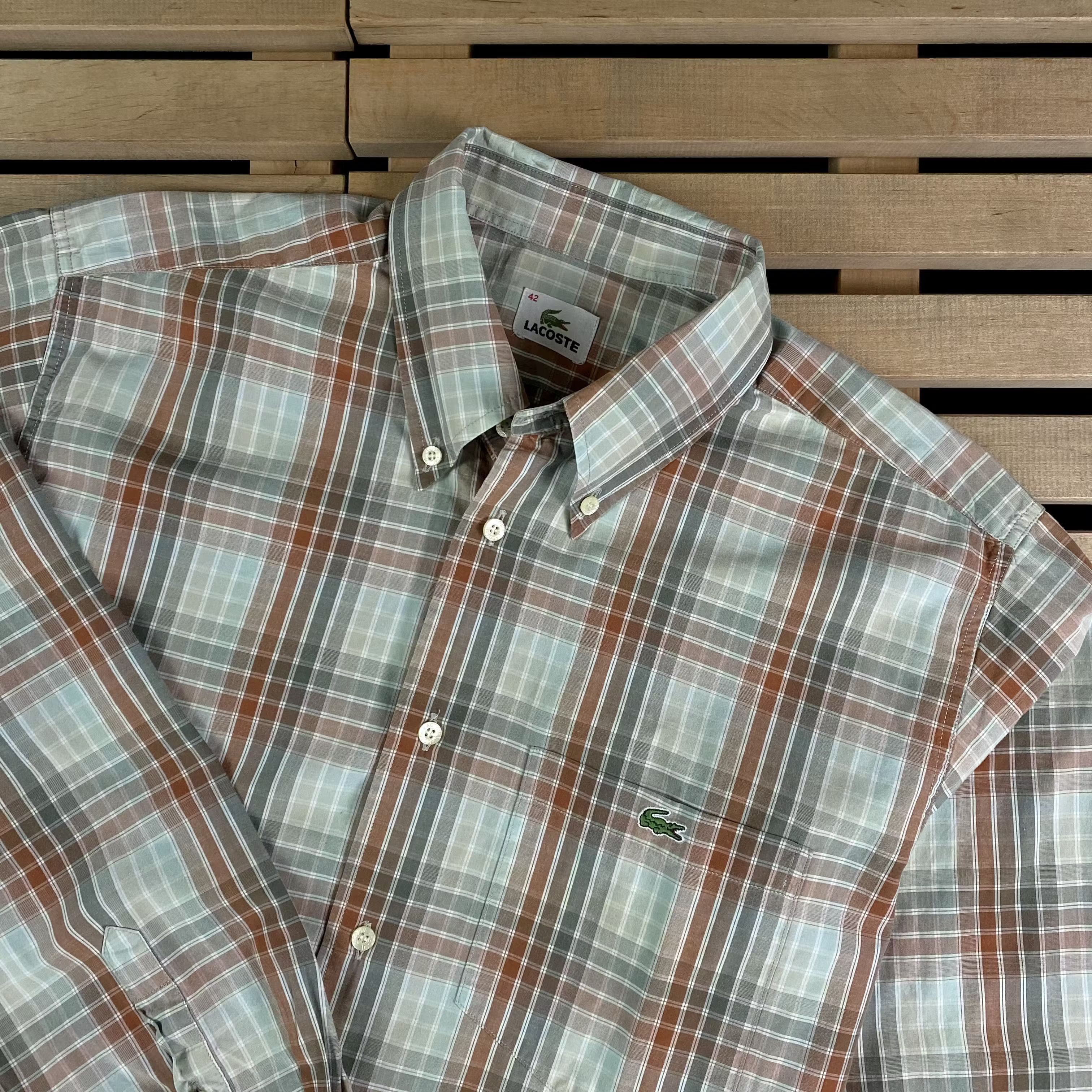 Lacoste × Vintage Mens Shirt Long Sleeve Lacoste Vintage Size 42 Size US L / EU 52-54 / 3 - 2 Thumbnail