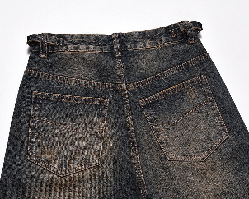 Vintage American-style distressed vintage straight-leg jeans Size US 32 / EU 48 - 5 Thumbnail