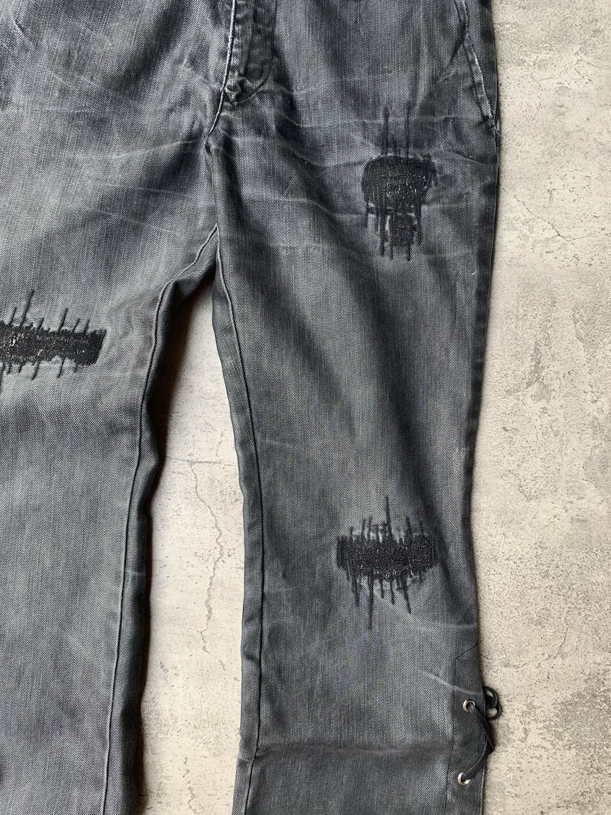 5351 POUR LES HOMMES ABAHOUSE (5351) lace up flare jeans Size US 30 / EU 46 - 4 Thumbnail