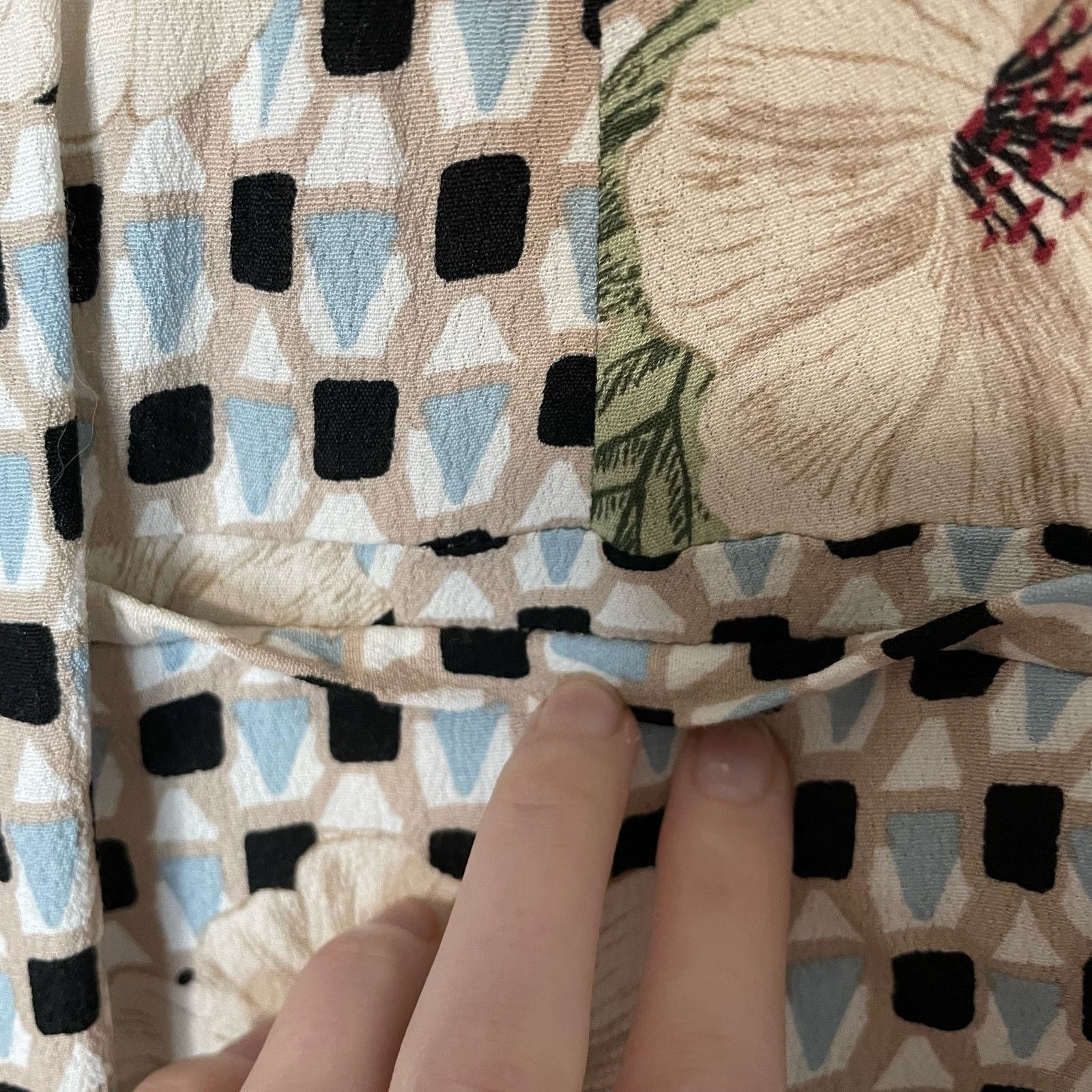 Zara Zara Floral Geometric Pants S Womens Tapered Pockets Career Size 30" / US 8 / IT 44 - 6 Thumbnail