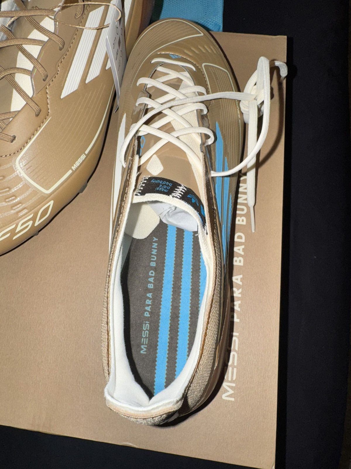 Other Adidas F50 Messi Elite FG Bad Bunny Football Cleats Brown Size US 10.5 / EU 43-44 - 10 Thumbnail