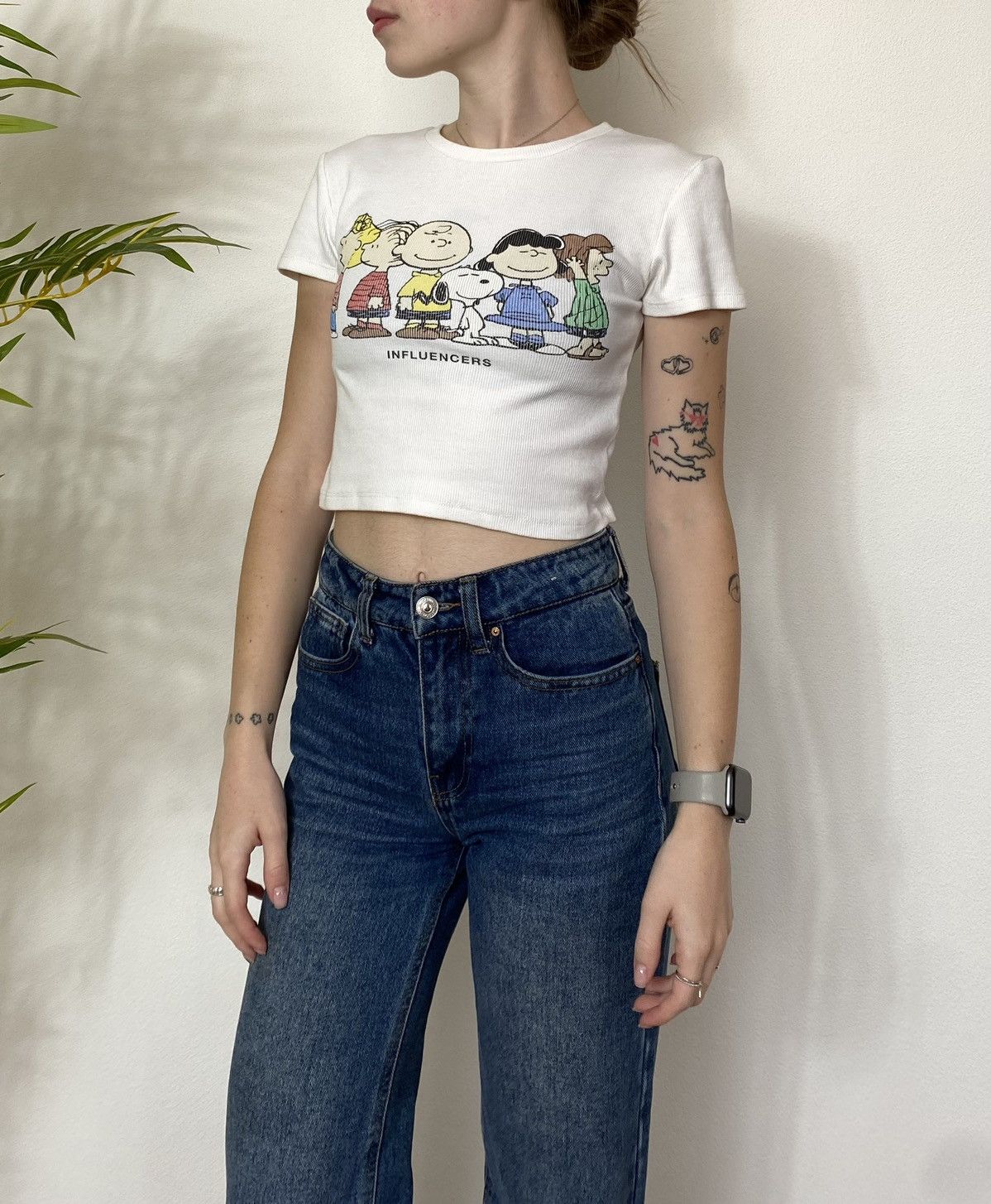 CUTE PEANUTS “INFLUENCERS” CROP T SHIRT