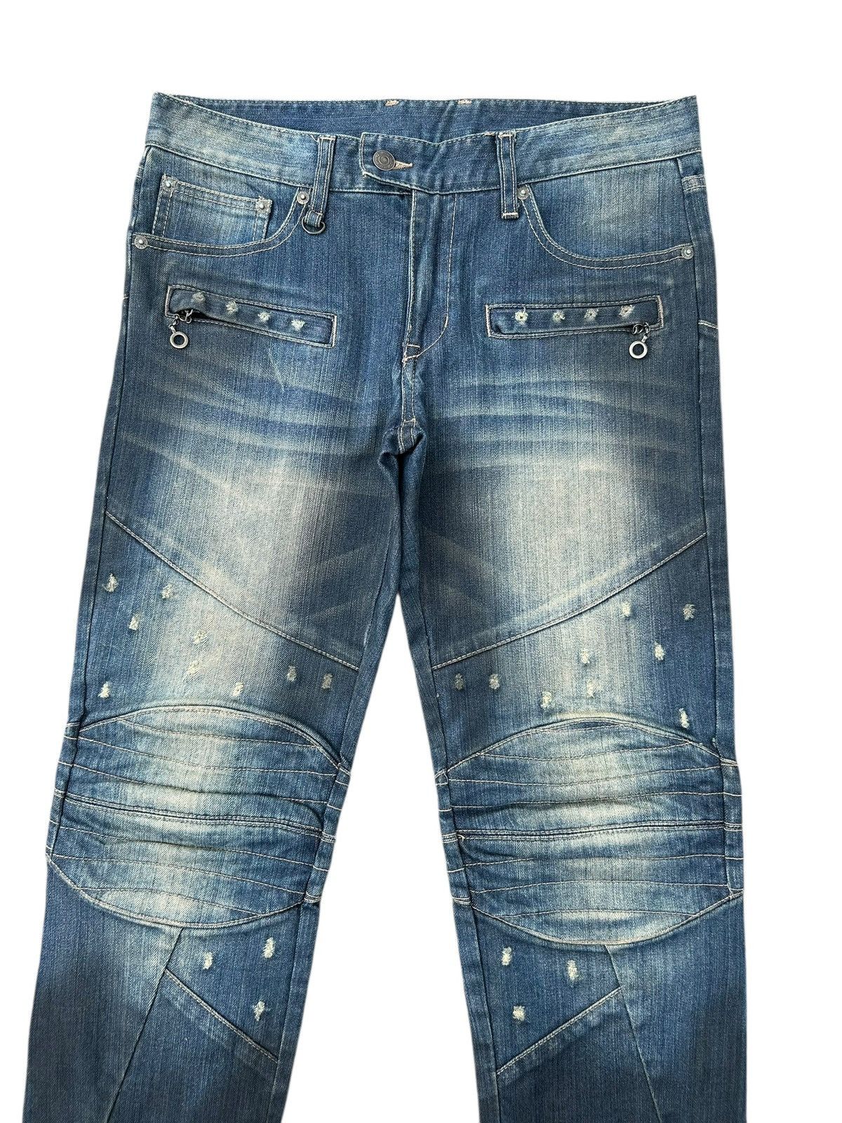 Kapital PPFM Japanese Punk Bondage Style Denim Jeans Size US 32 / EU 48 - 3 Thumbnail