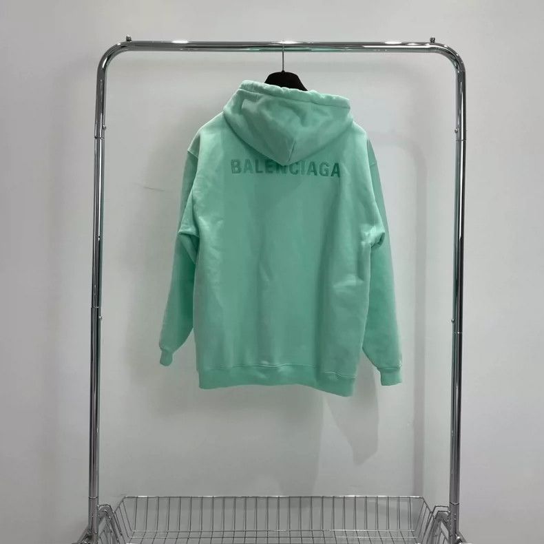 Balenciaga Balenciaga Mint Green Reversible Embroidered Hoodie Size US S / EU 44-46 / 1 - 2 Thumbnail