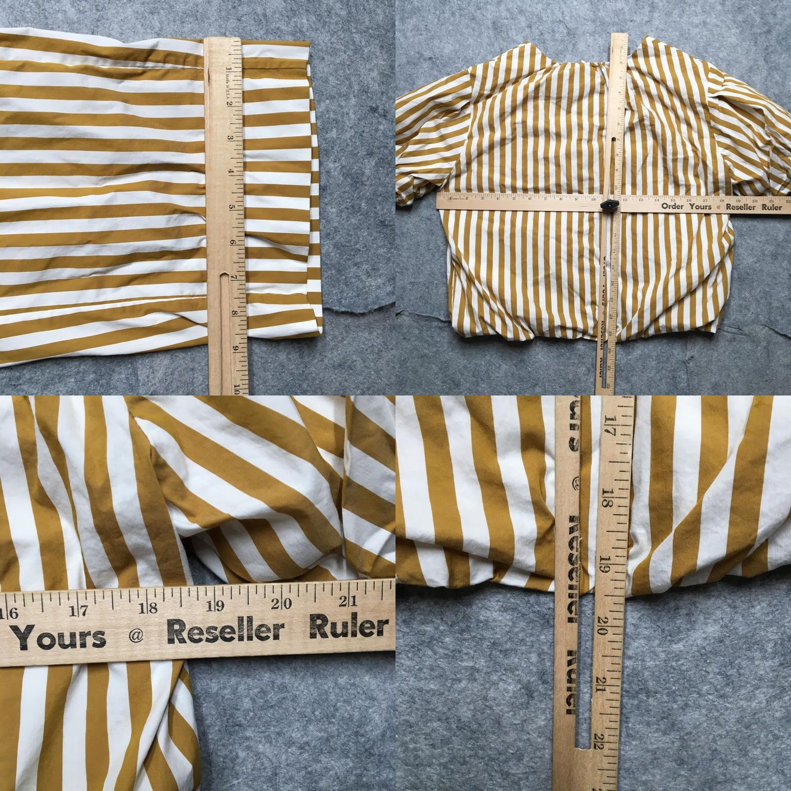 AYR AYR 2 Piece Pajama Set Womens Small Yellow White Striped Shirt Pants Elastic Set/Outfit Size S / US 4 / IT 40 - 10 Thumbnail
