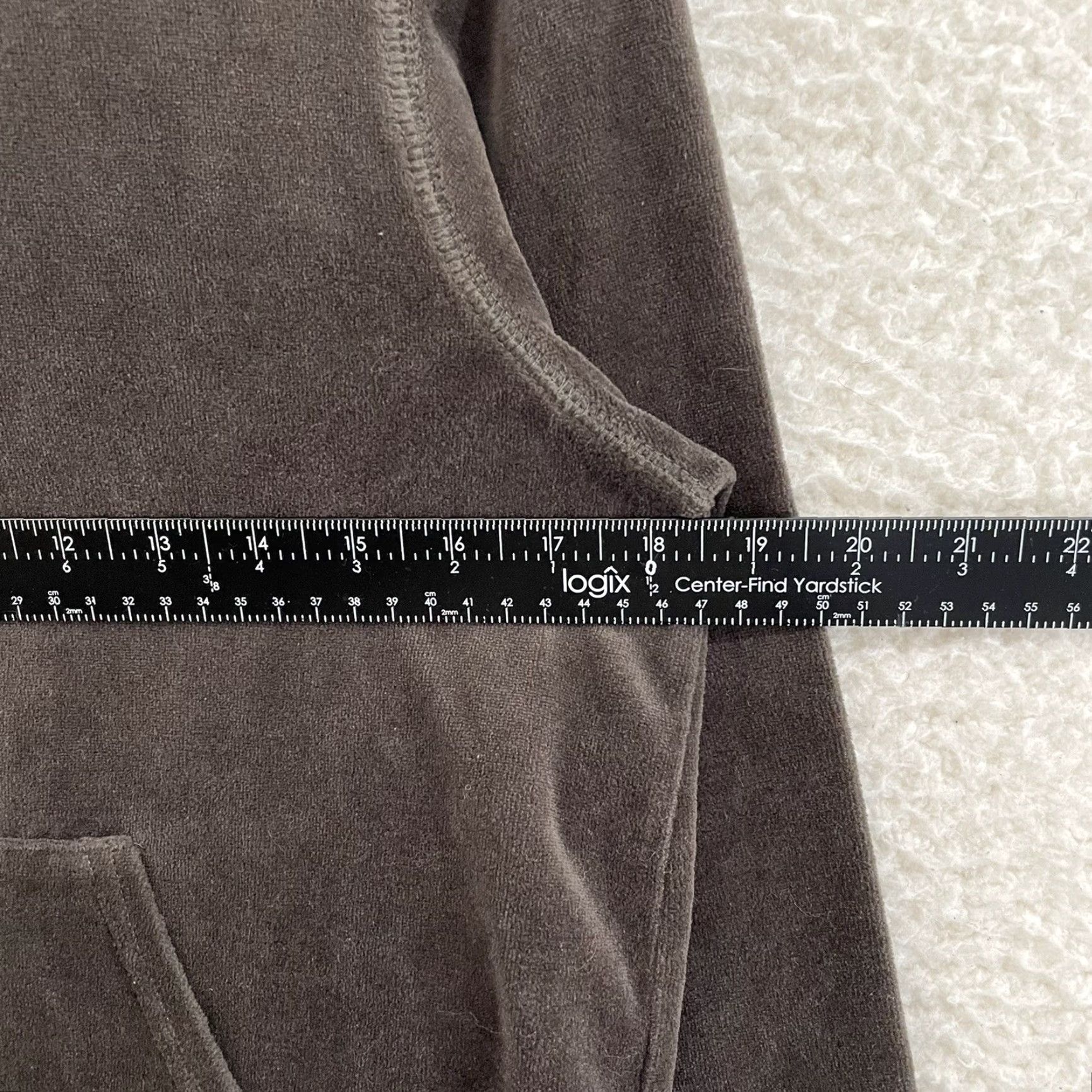 Velvet VINTAGE Y2K Track Jacket Womens Brown Velour Full Zip Hoodie L Velour Sporty Size L / US 10 / IT 46 - 7 Thumbnail