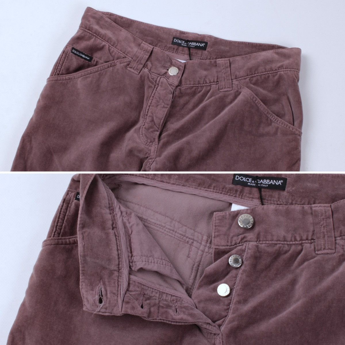 Dolce & Gabbana × Vintage Dolce Gabbana Runway 2003 Velvet Velour Bondage Womens Pants Size 27" / US 4 / IT 40 - 12 Thumbnail